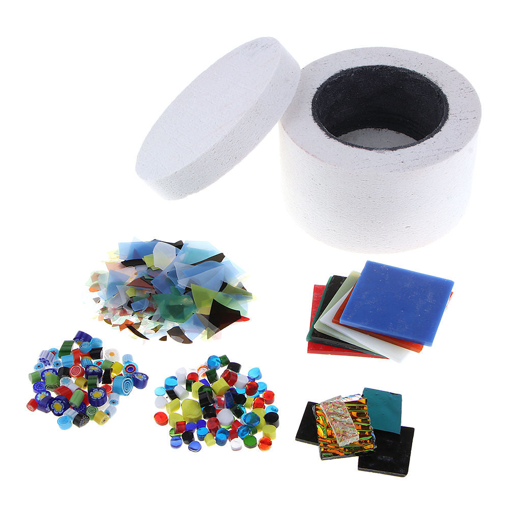 6 Pieces Microwave Kiln Kit and DIY Fusing Glass Jewelry Set - Professional