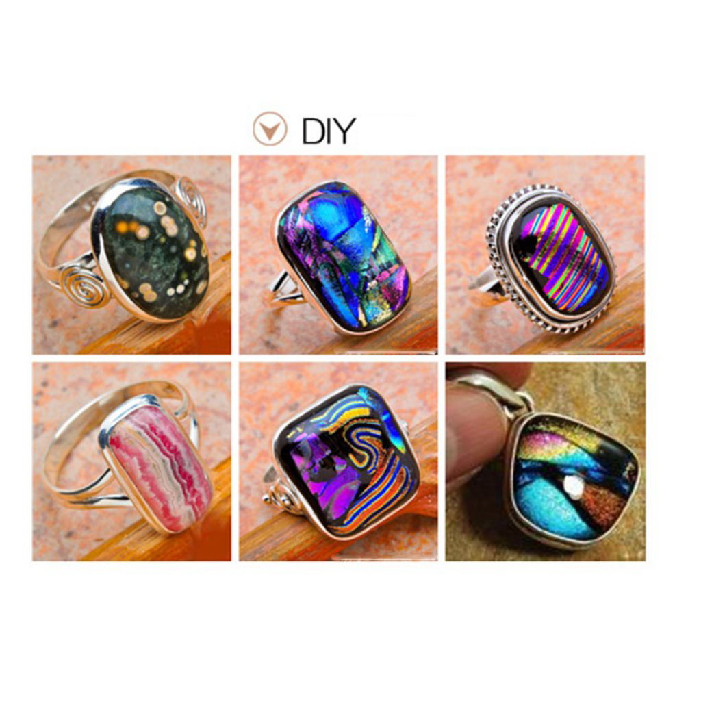 6 Pieces Microwave Kiln Kit and DIY Fusing Glass Jewelry Set - Professional