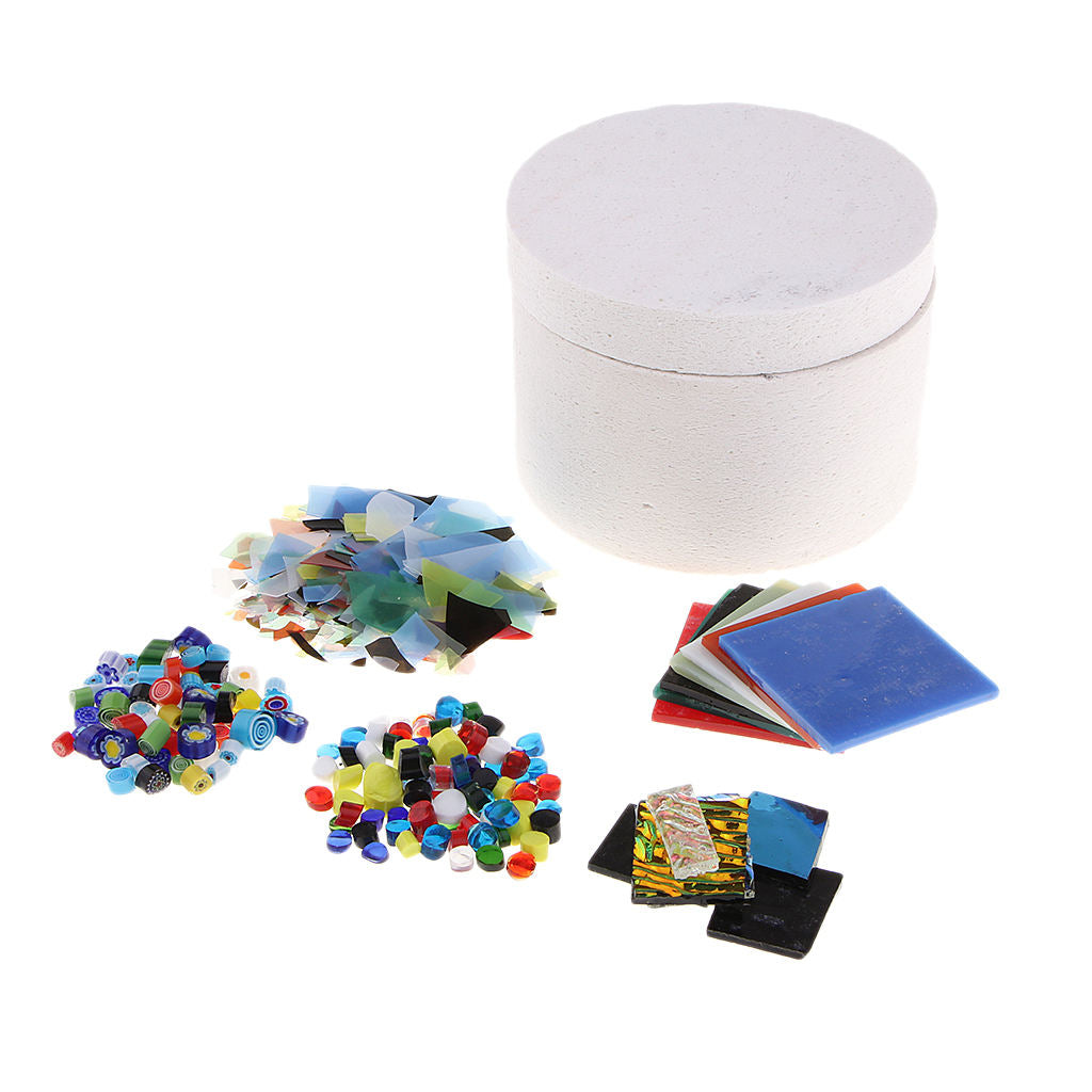 6 Pieces Microwave Kiln Kit and DIY Fusing Glass Jewelry Set - Professional