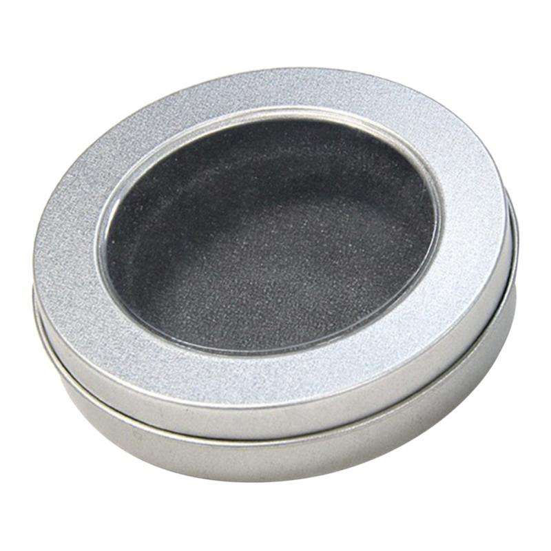 Clear Top Metal Tin Can Empty Storage Case for Crafts Gift Treasures Candies
