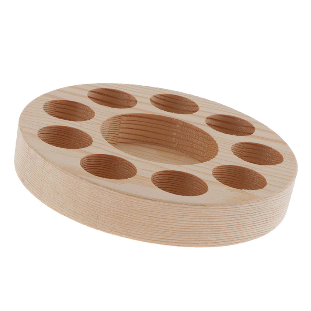 2x Solid Natural Pine Wood Storage Rack Holder Cosmetic Makeup Container