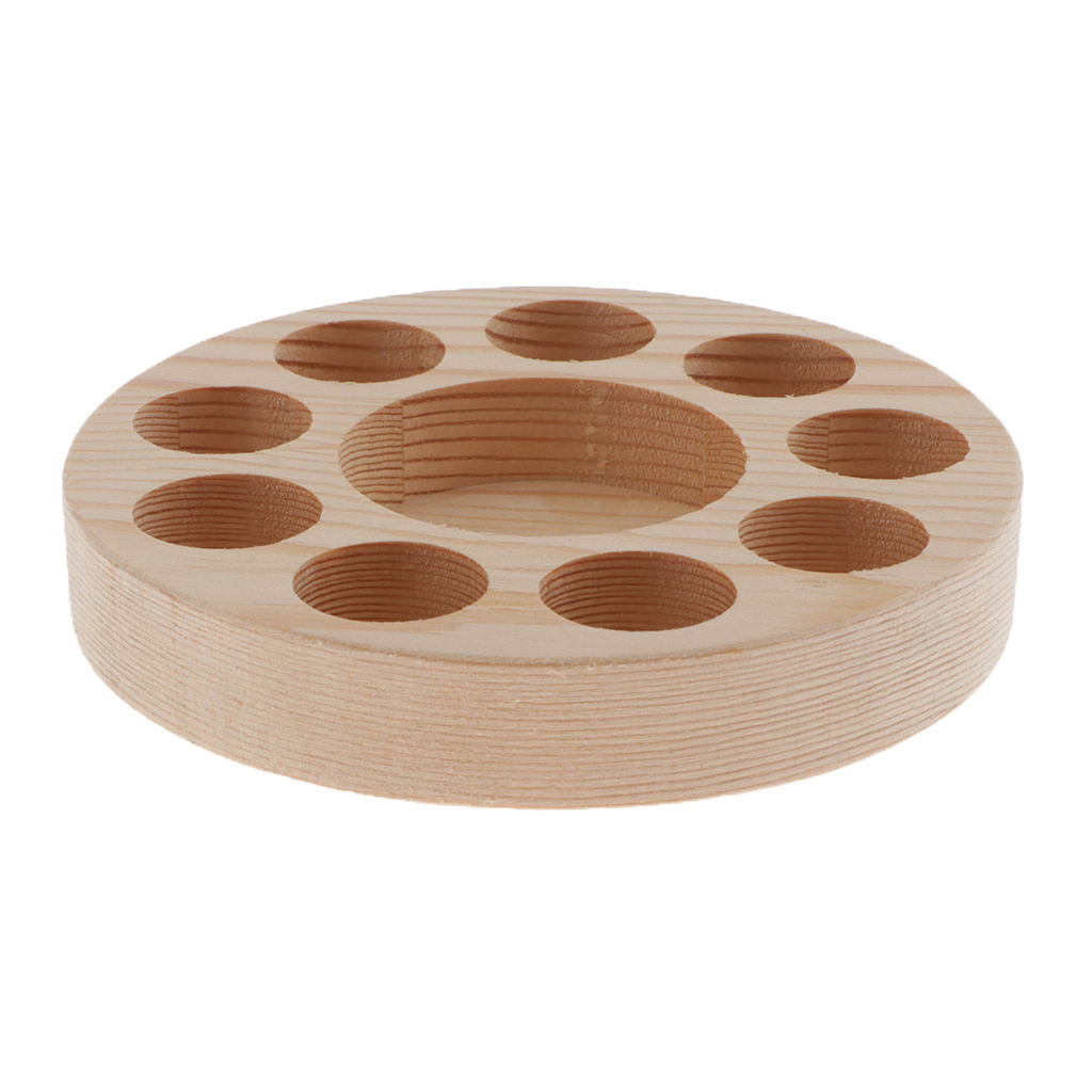 2x Solid Natural Pine Wood Storage Rack Holder Cosmetic Makeup Container