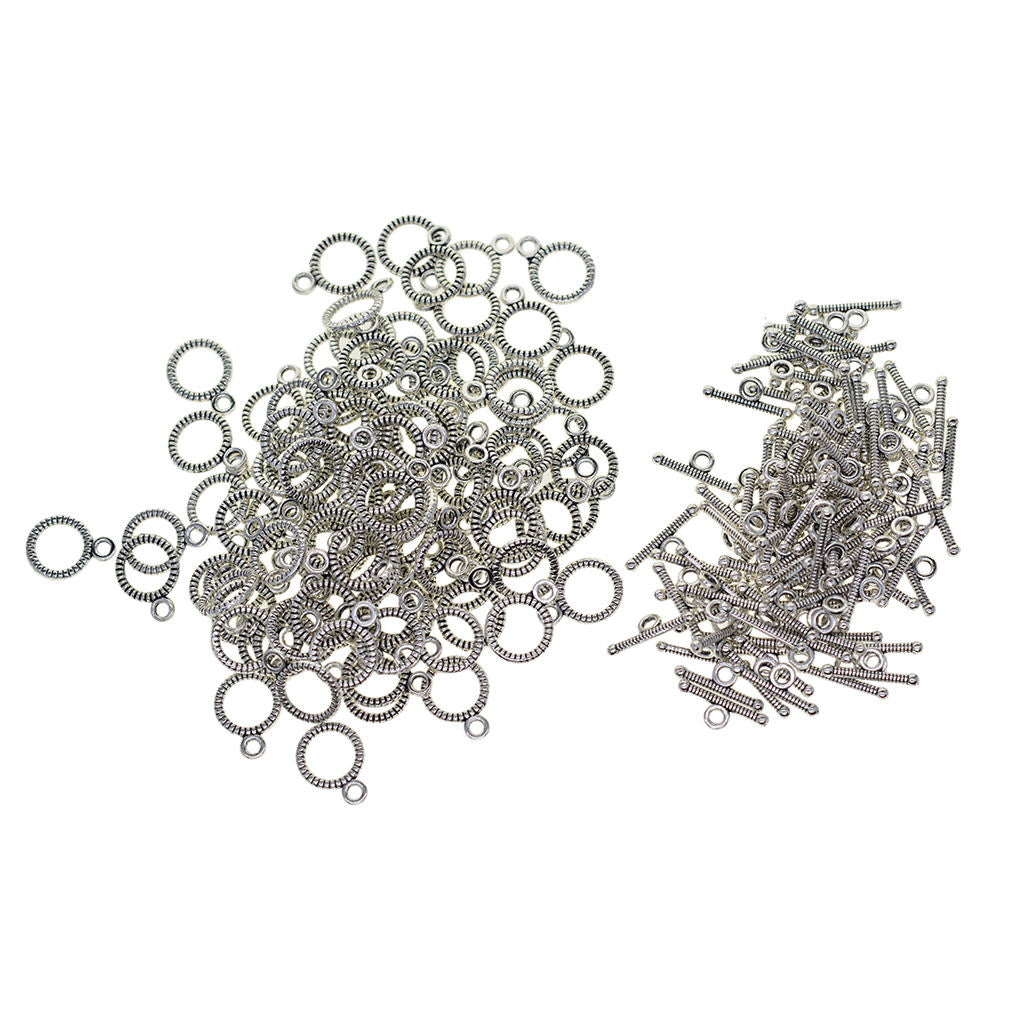100sets Carved OT Toggle Clasps Jewelry Making Necklace Bracelets Connector