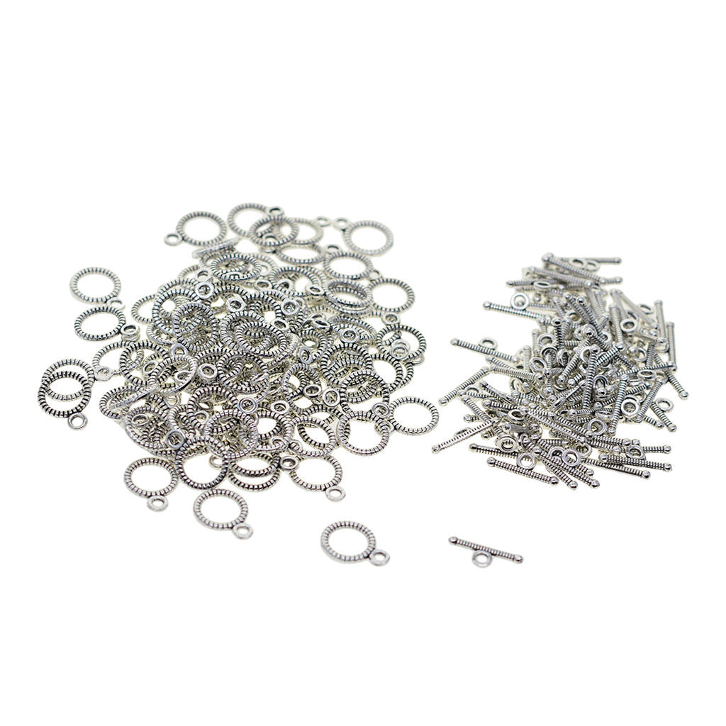 100sets Carved OT Toggle Clasps Jewelry Making Necklace Bracelets Connector