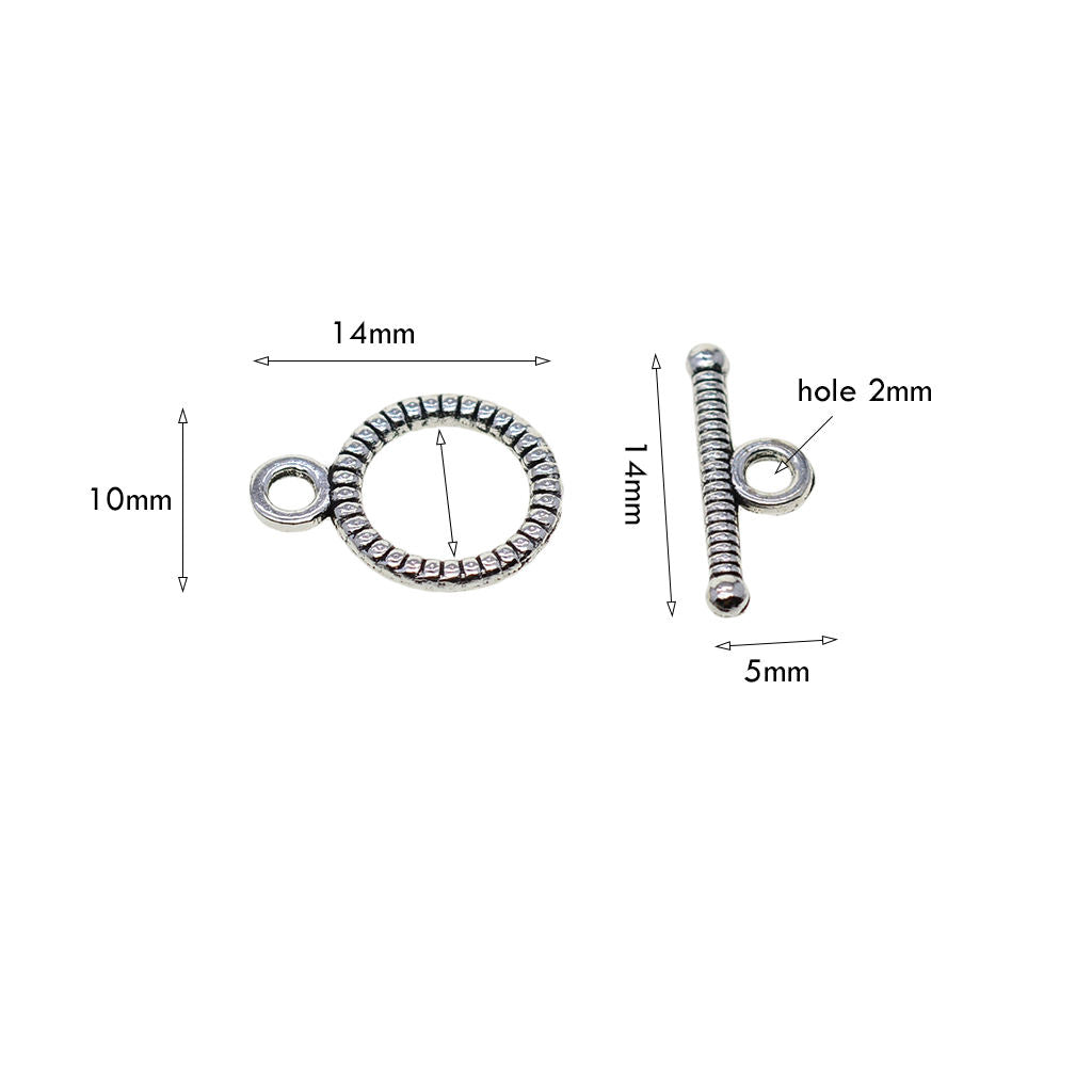 100sets Carved OT Toggle Clasps Jewelry Making Necklace Bracelets Connector