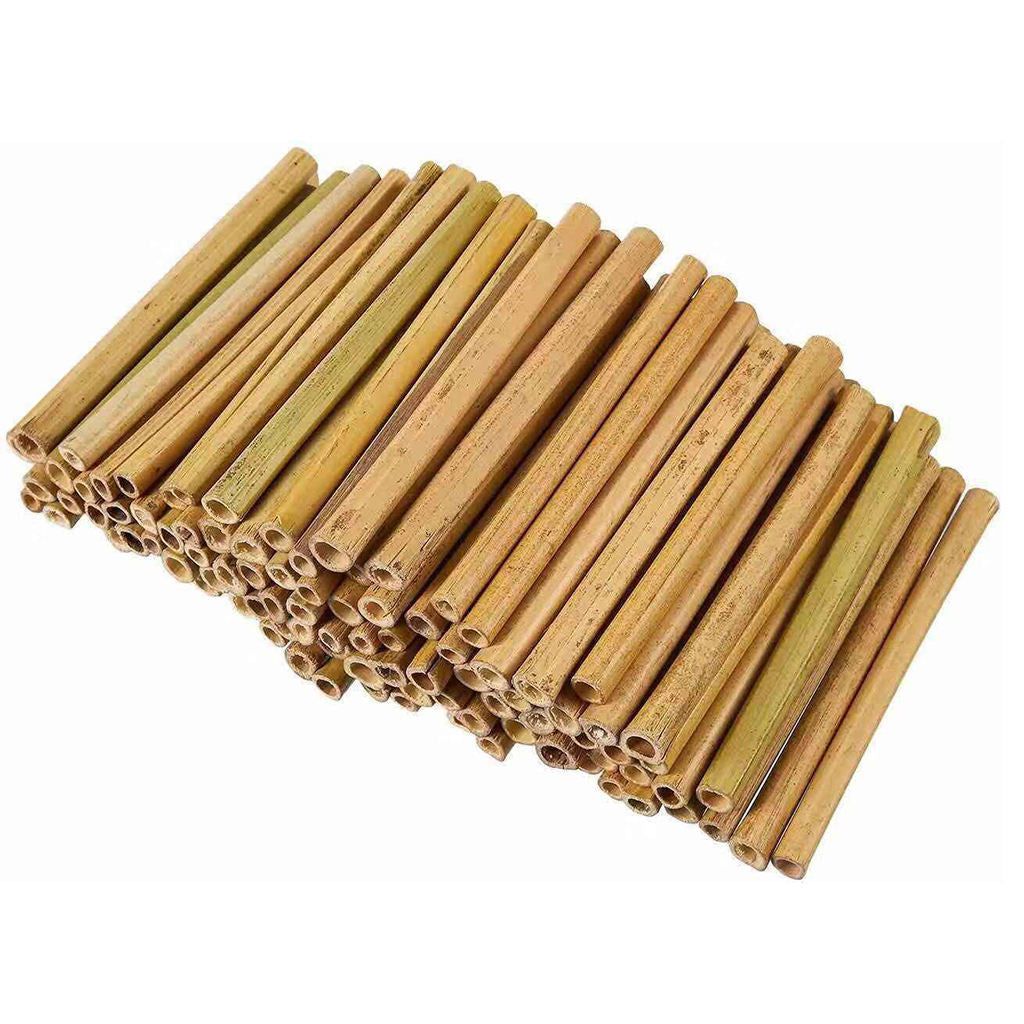 30Pieces Bamboo Straw Sticks Kitchen Party Tableware Wood Hobby Supplies