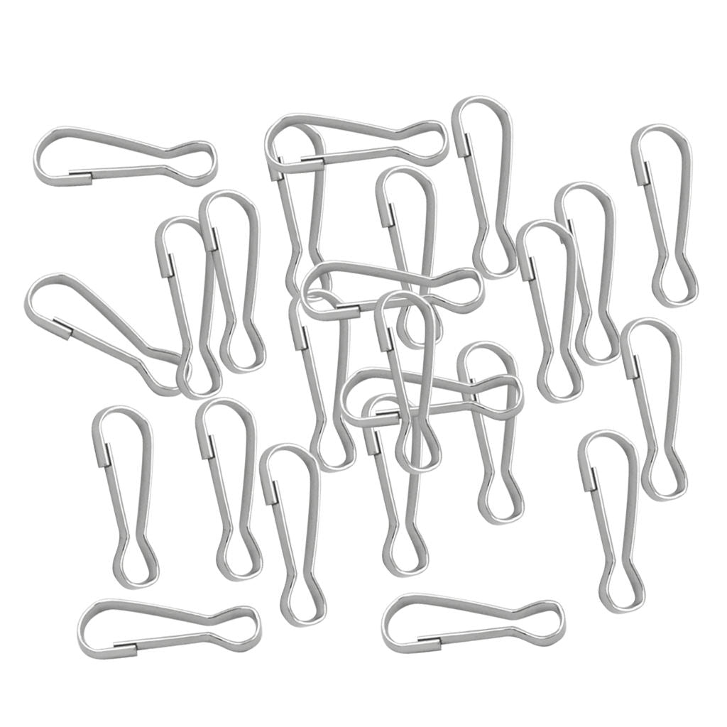 120x Metal Spring Hooks Lobster Lanyard Hook Snap Id Card Keychain Keyring