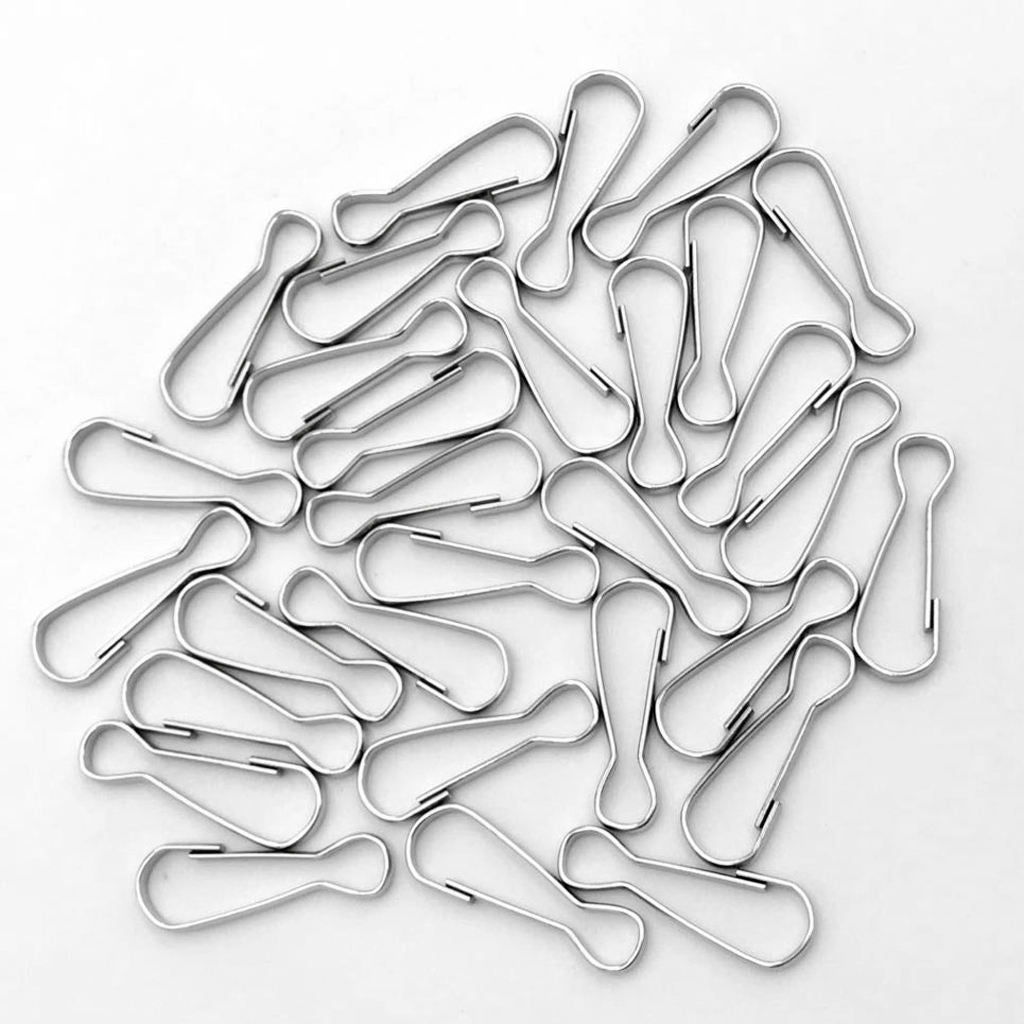 120x Metal Spring Hooks Lobster Lanyard Hook Snap Id Card Keychain Keyring