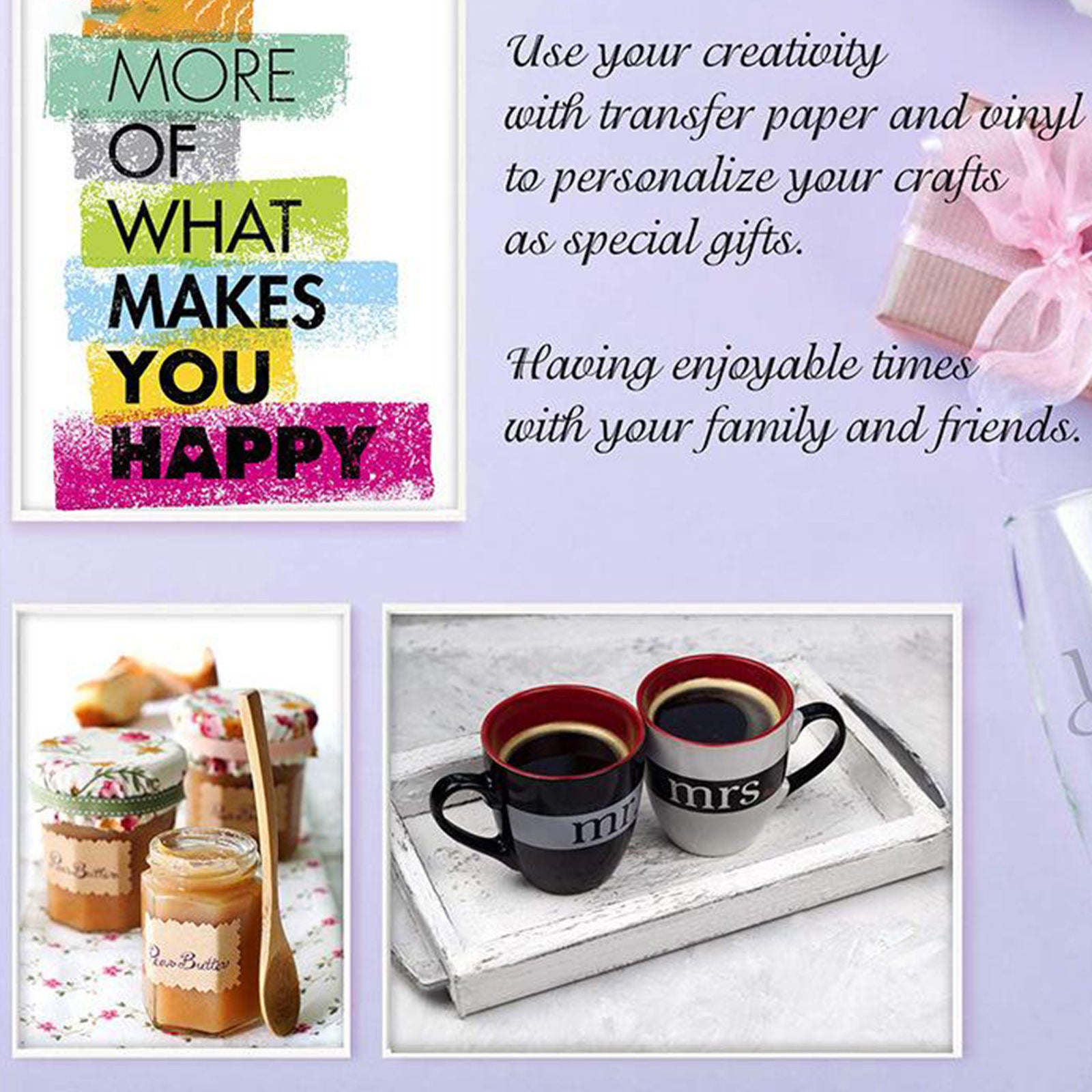 Vinyl Transfer Tape Roll (12'' x 3.28ft) - Craft Application Paper