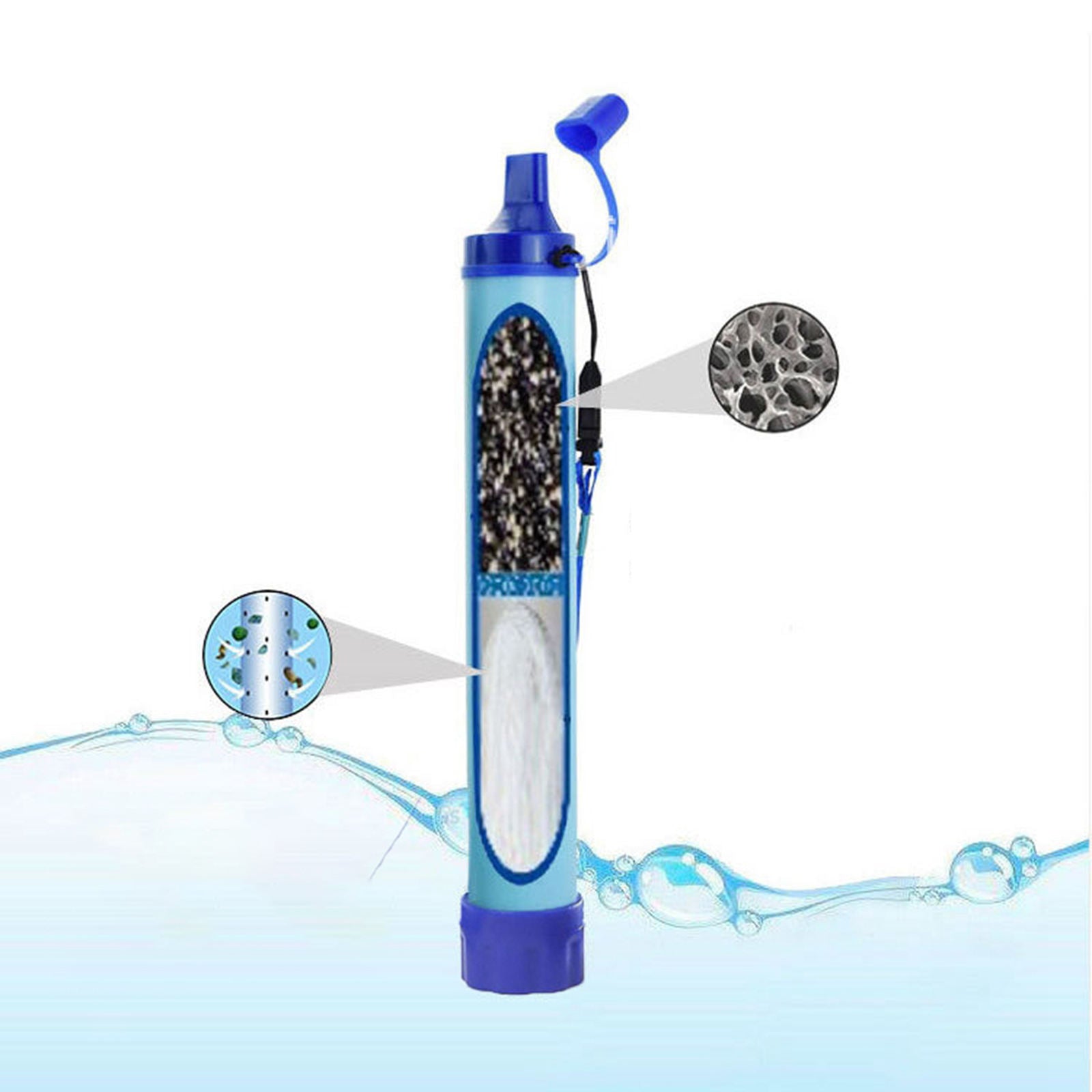 Portable Personal Water Straw Filter Cleaner Outdoor Camping Hiking Tool