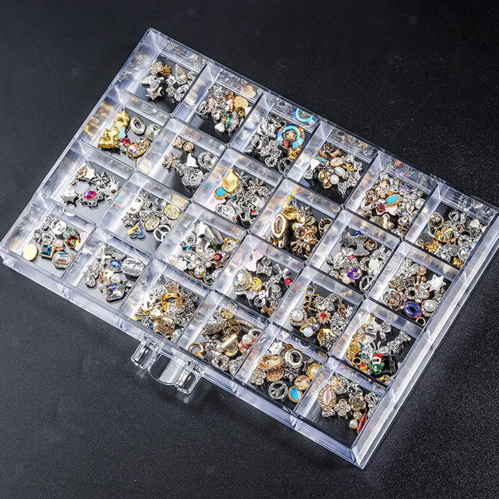 Diamond Embroidery Box, 120 Grids Acrylic Bead Storage Case Container Diamond