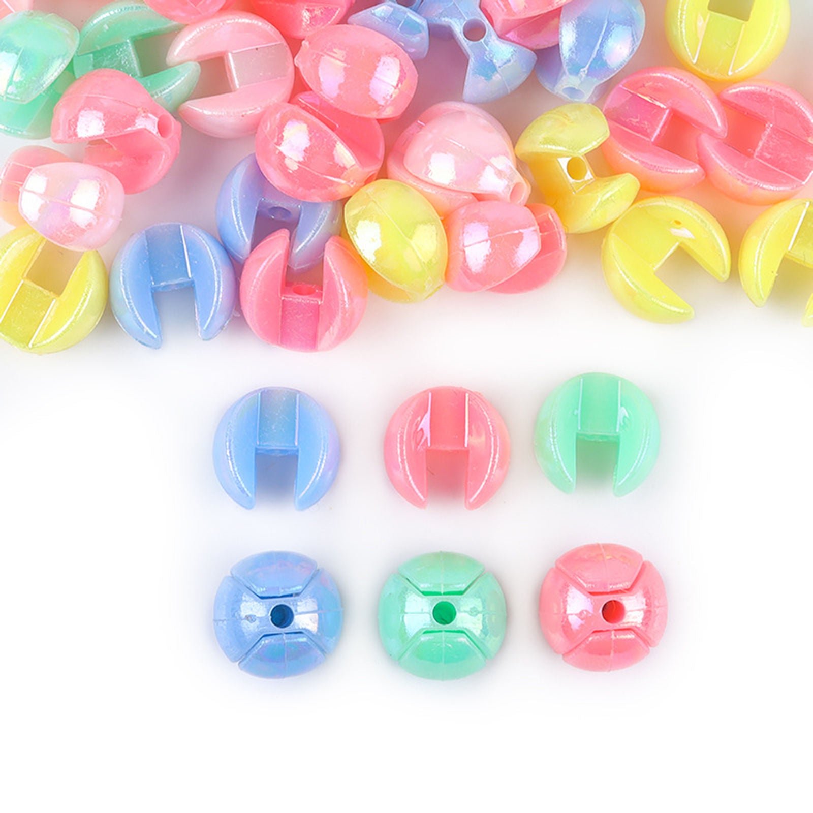 200Pcs Craft Loose Bead 2.4mm Holes Necklace Bracelet Charms Jewellery