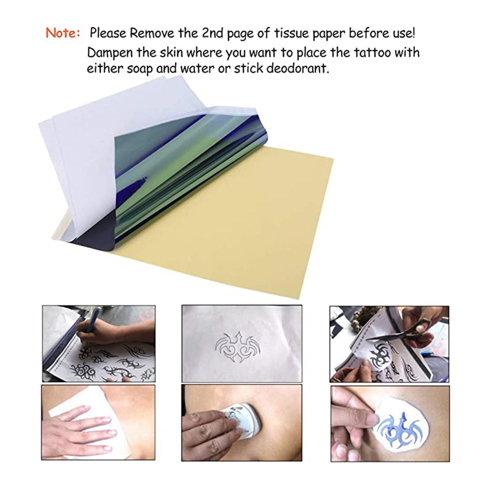 Premium Tattoo Transfer Paper Spirit Thermal Carbon Tracing for Tattooing
