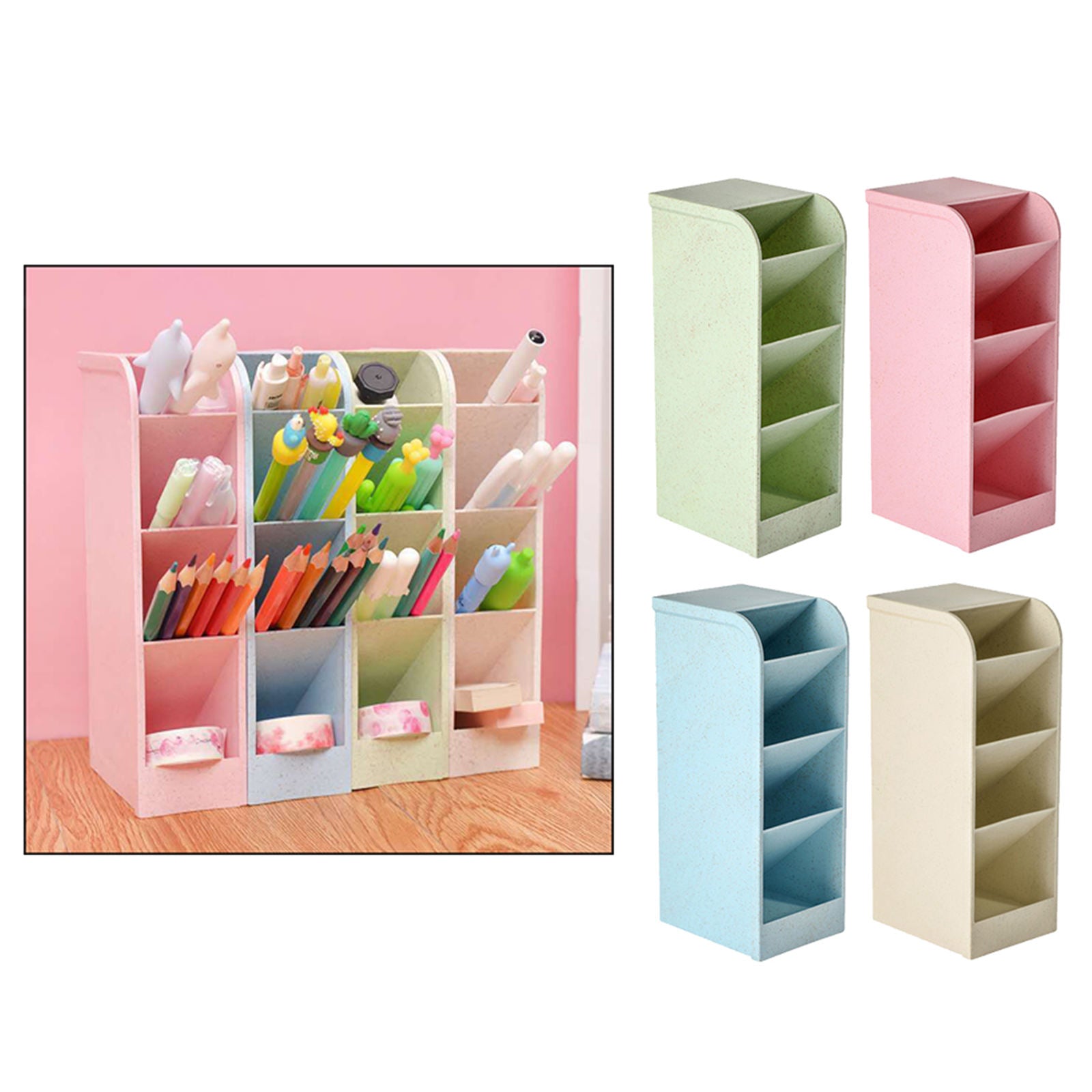 Large Capacity Pen Storage Holder for Office School Home Erasers Supplies