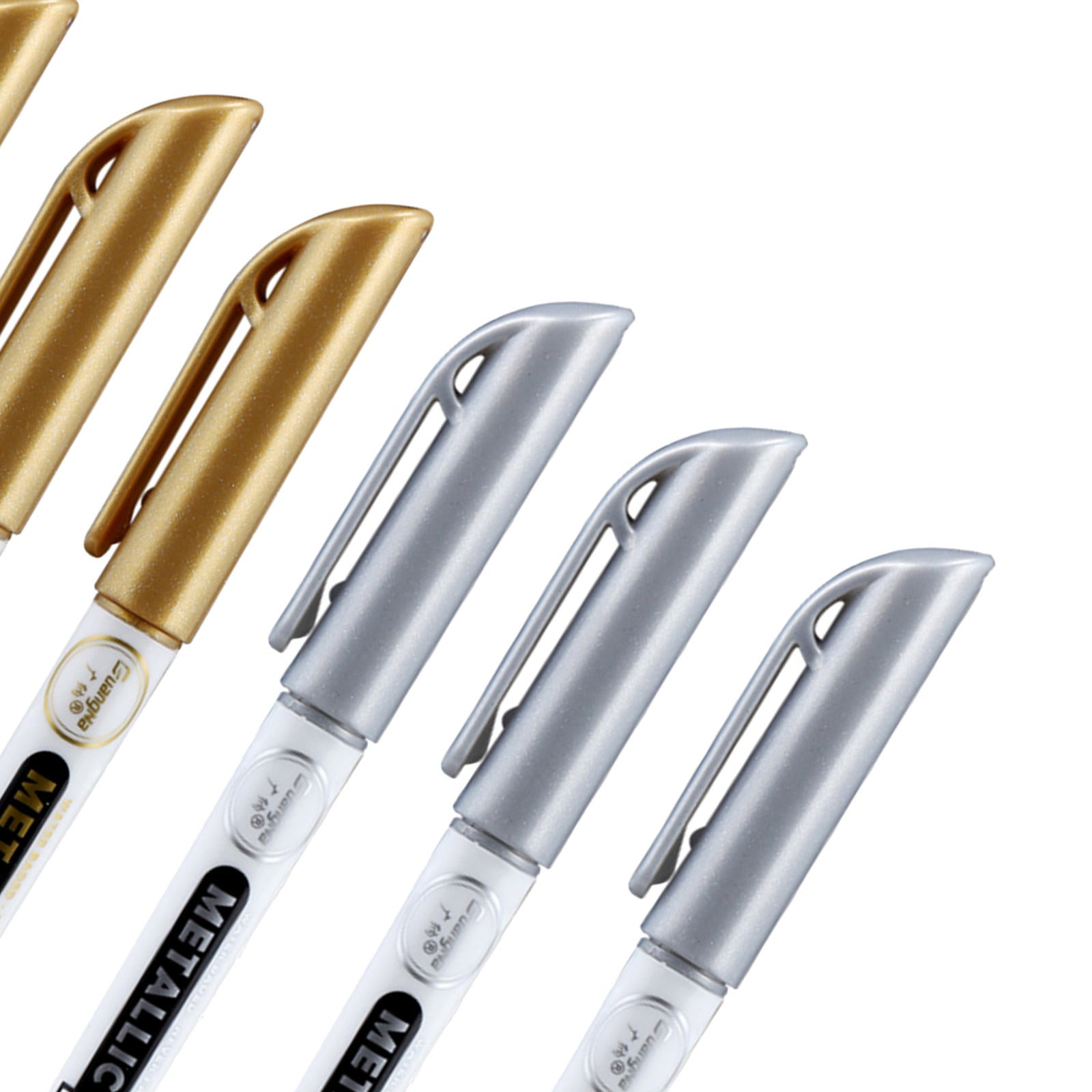 12x Metallic Marker Doodling Paint Pen for Ceramics Glass Scrapbooking