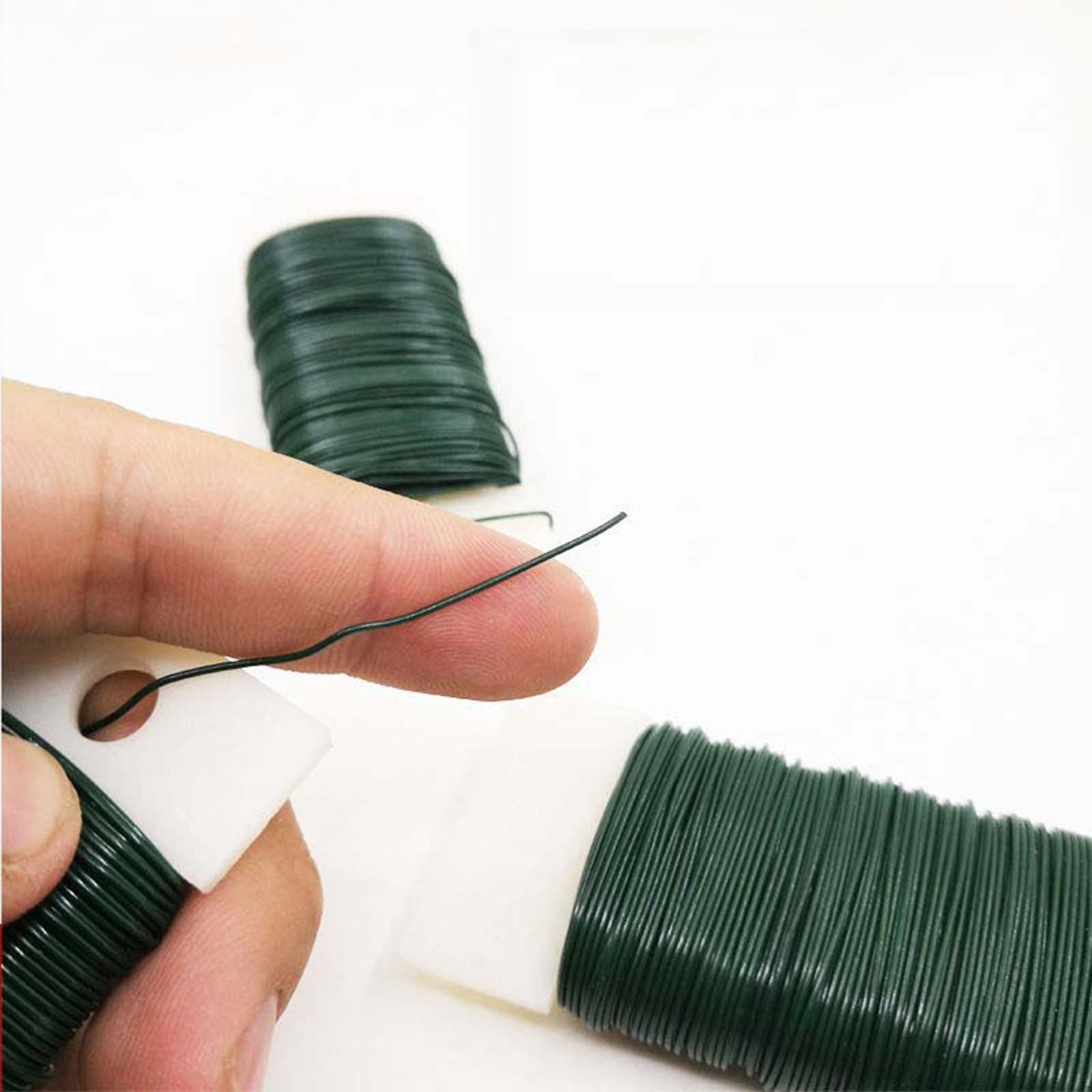 Green Reel Floral Paddle Wire Lacquered Florist Wire Floristry Wreaths DIY