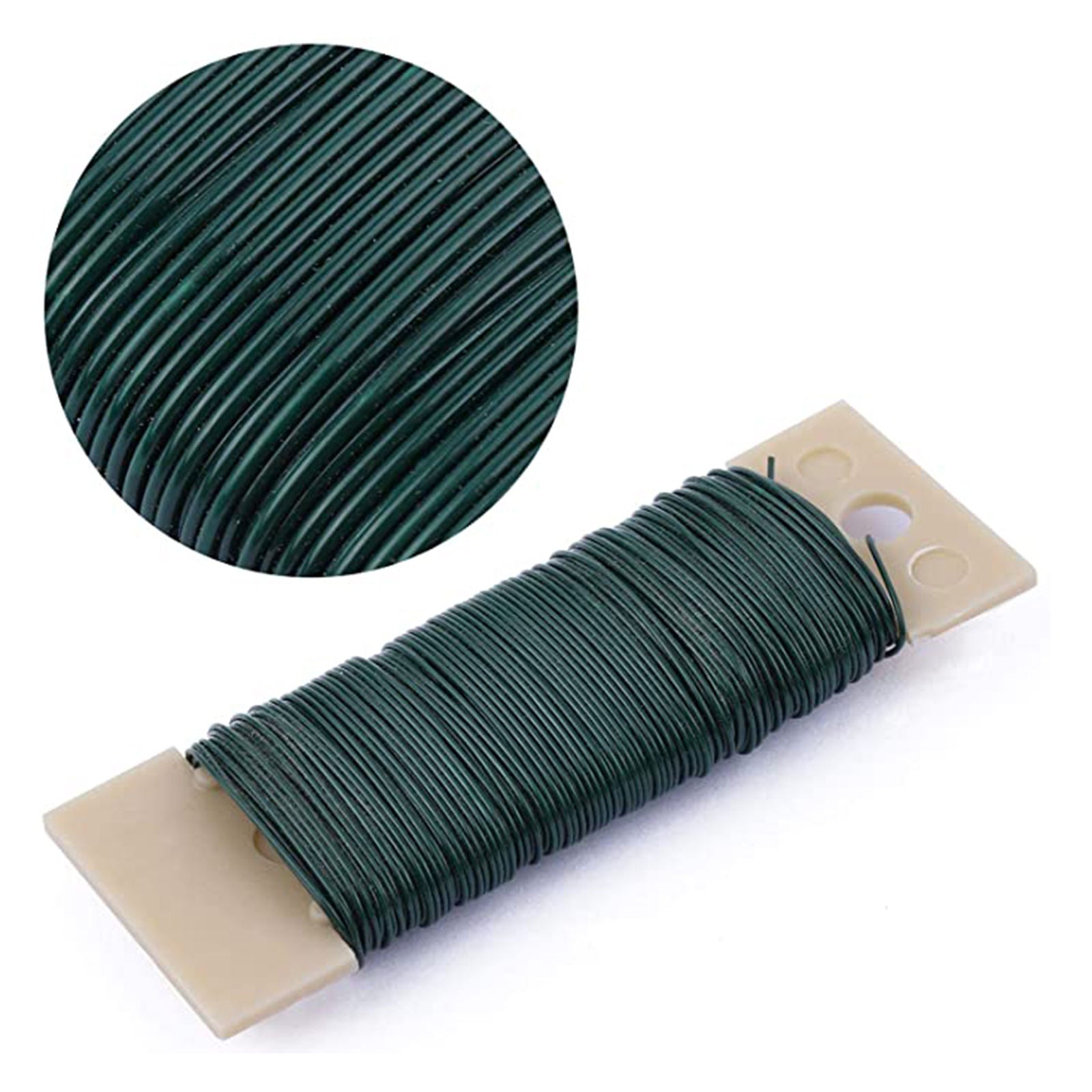 Green Reel Floral Paddle Wire Lacquered Florist Wire Floristry Wreaths DIY
