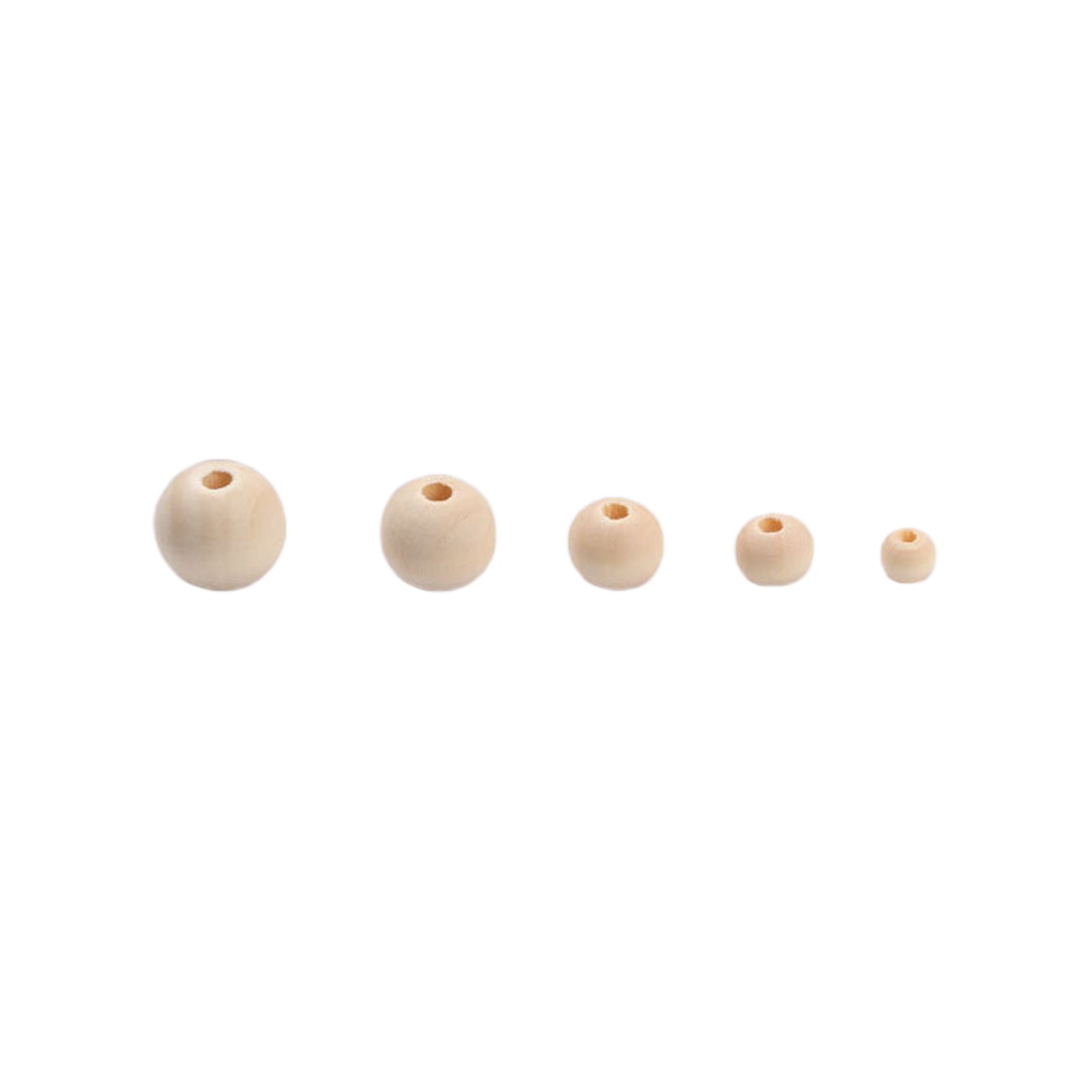 Loose Wooden Beads DIY Craft 14/12/10/6/8mm Bead Crafting with Storage Case