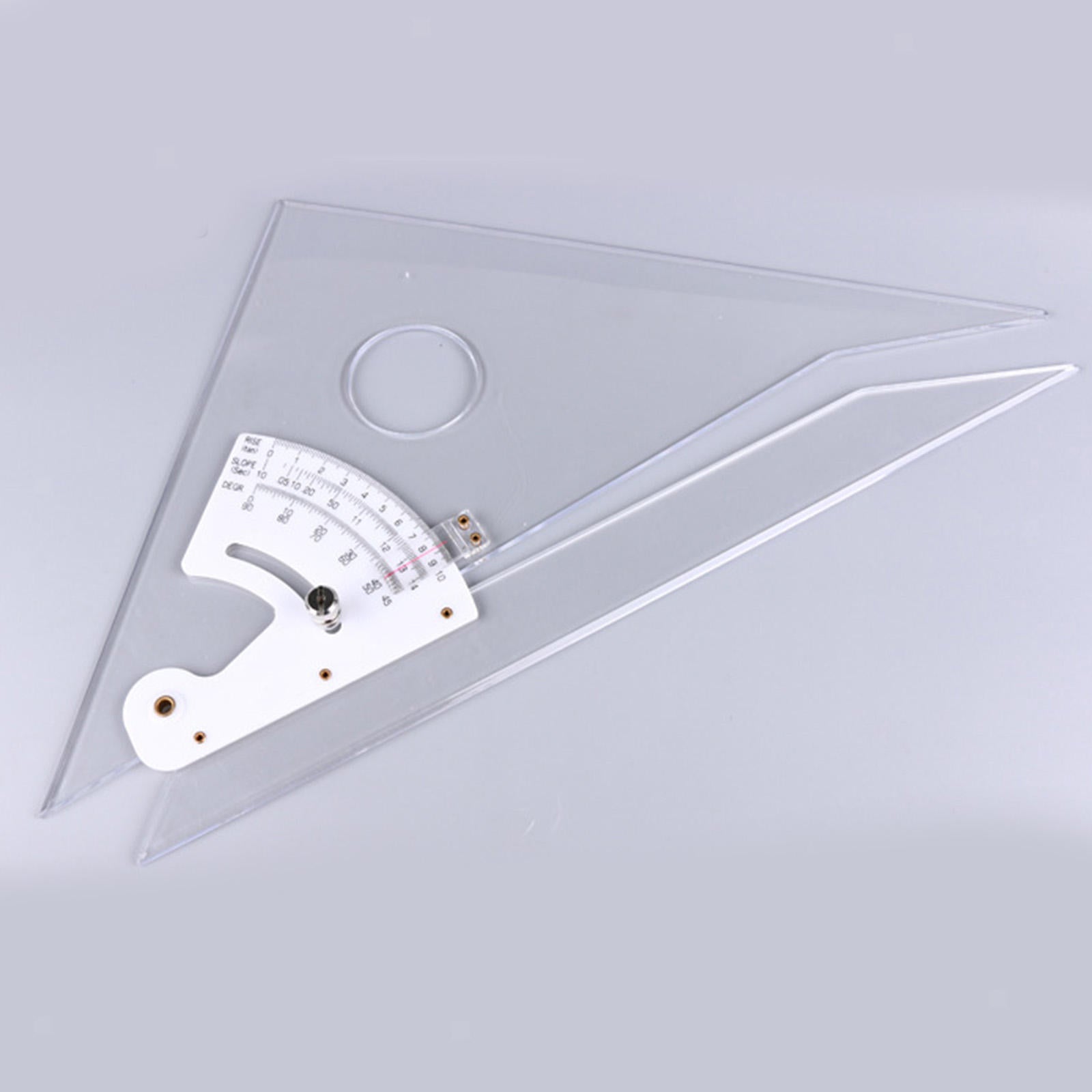 Acrylic Drafting Triangle Ruler Clear Metric Adjustable Precision 30cm Scale
