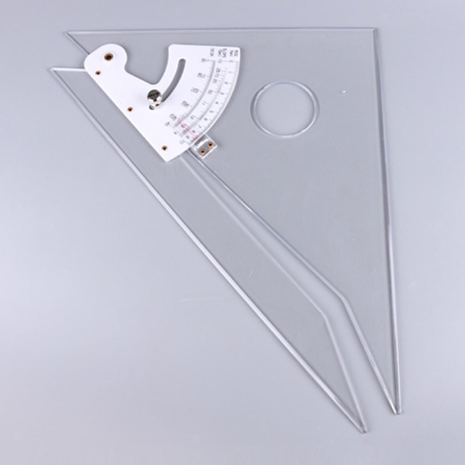 Acrylic Drafting Triangle Ruler Clear Metric Adjustable Precision 30cm Scale