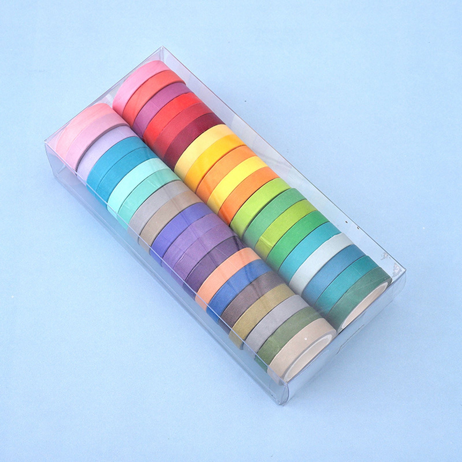 40x Rainbow Washi Sticky Paper Masking Adhesive Decorative Tape Scrapbooking