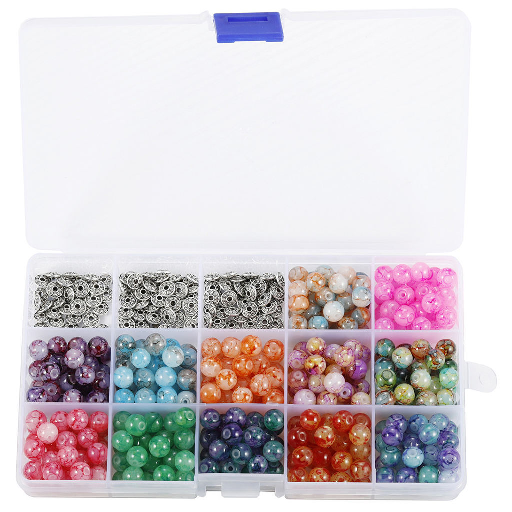 Baking Painted Glass Beads 8mm Loose for DIY Dangles Necklace