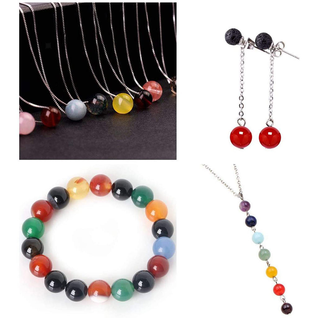 Baking Painted Glass Beads 8mm Loose for DIY Dangles Necklace