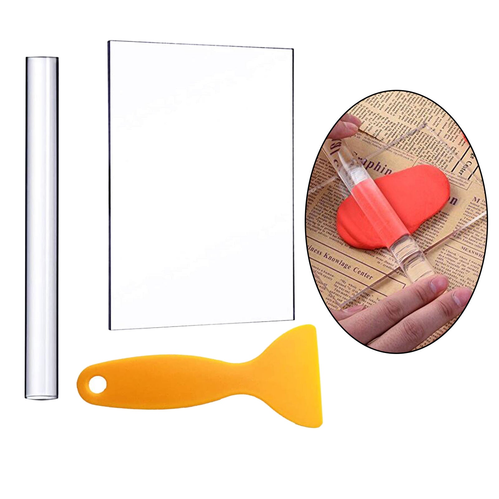 3pcs/set Acrylic Clay Roller Set Shaper Ceramic Modelling DIY Crafts Making