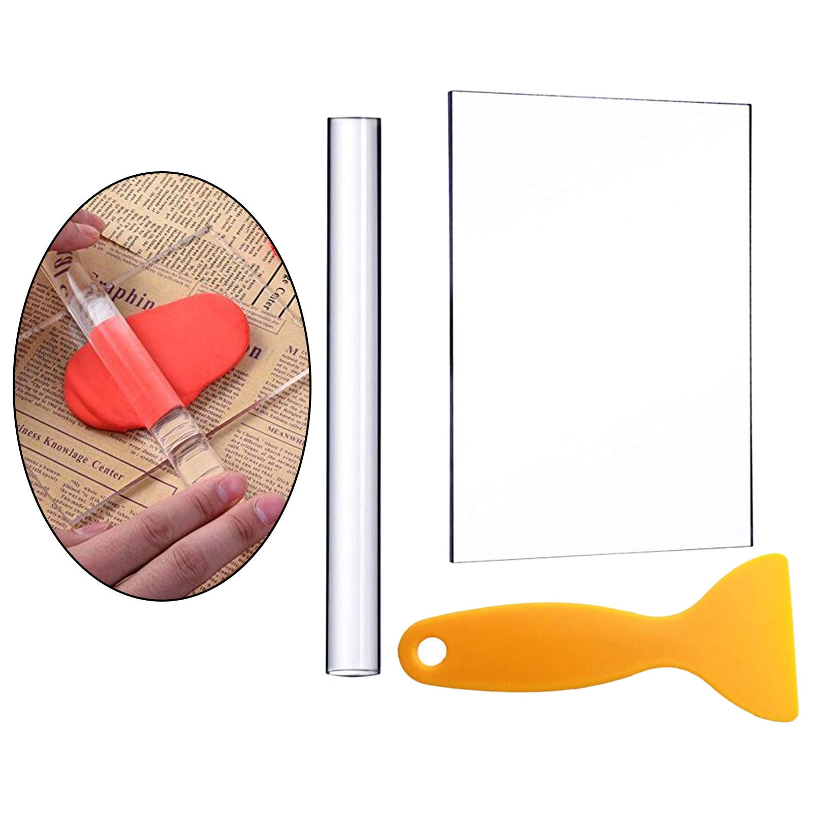 3pcs/set Acrylic Clay Roller Set Shaper Ceramic Modelling DIY Crafts Making