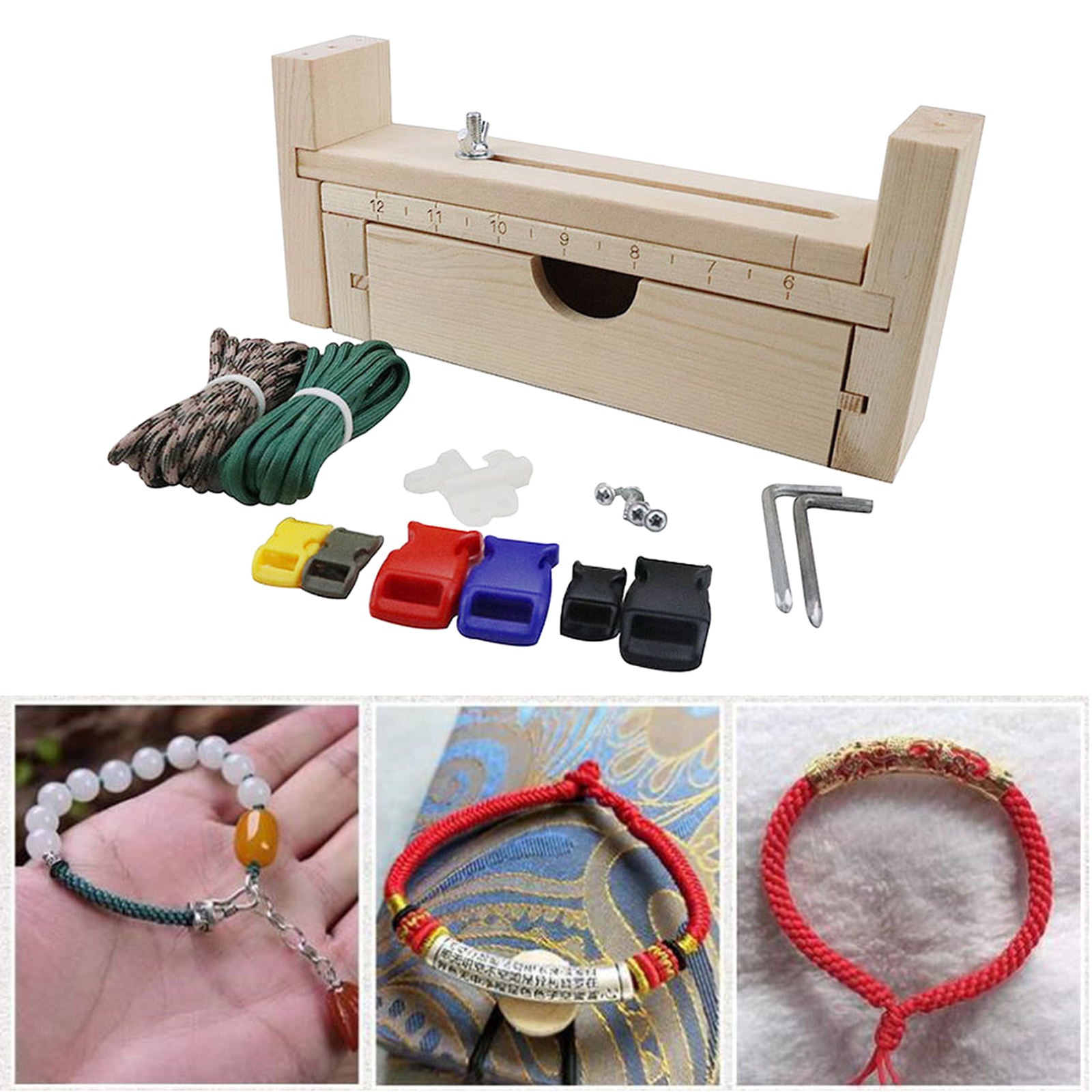 Bracelet Maker Set - Bracelet Maker, Paracord Solid Wood Knitting Weave Manual