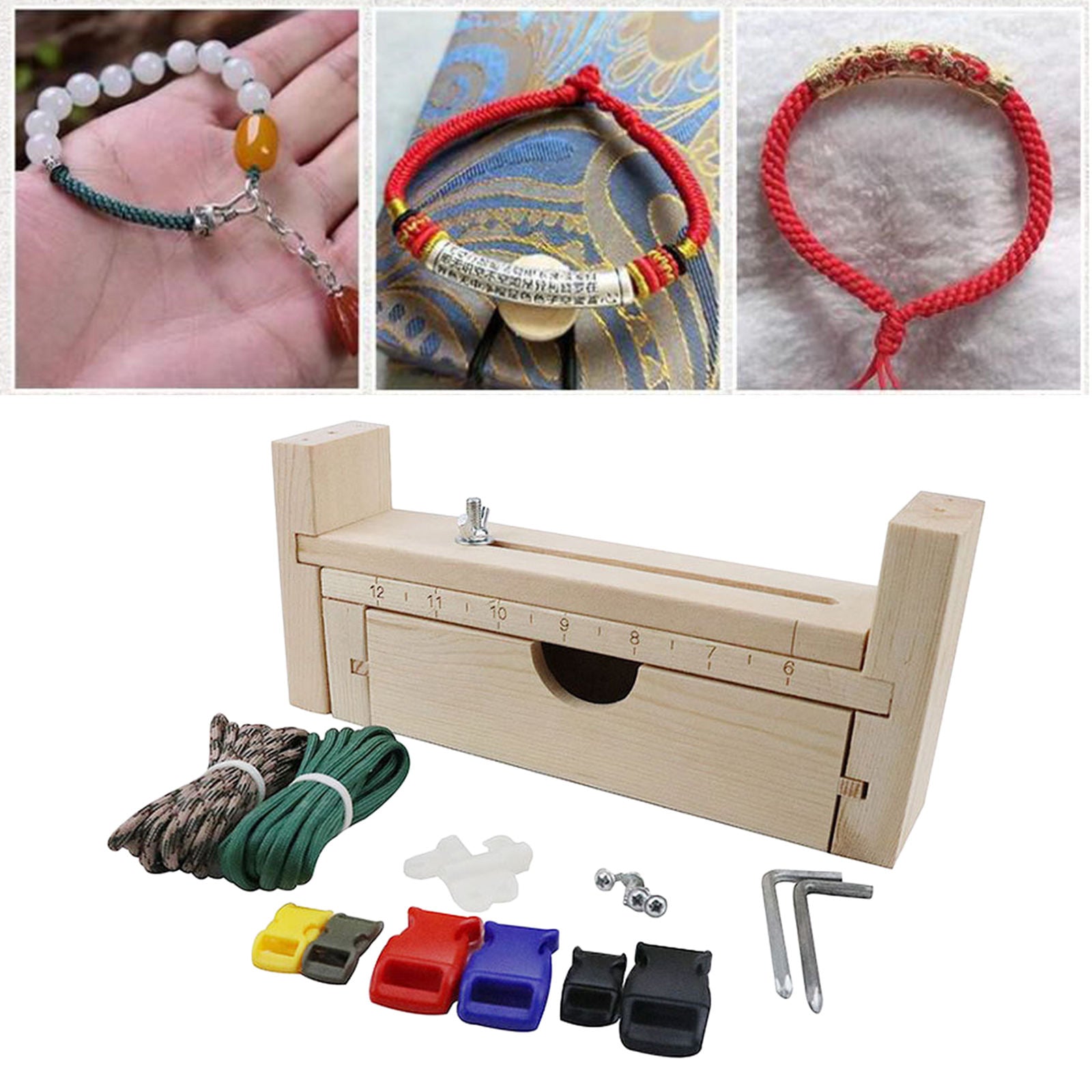 Bracelet Maker Set - Bracelet Maker, Paracord Solid Wood Knitting Weave Manual