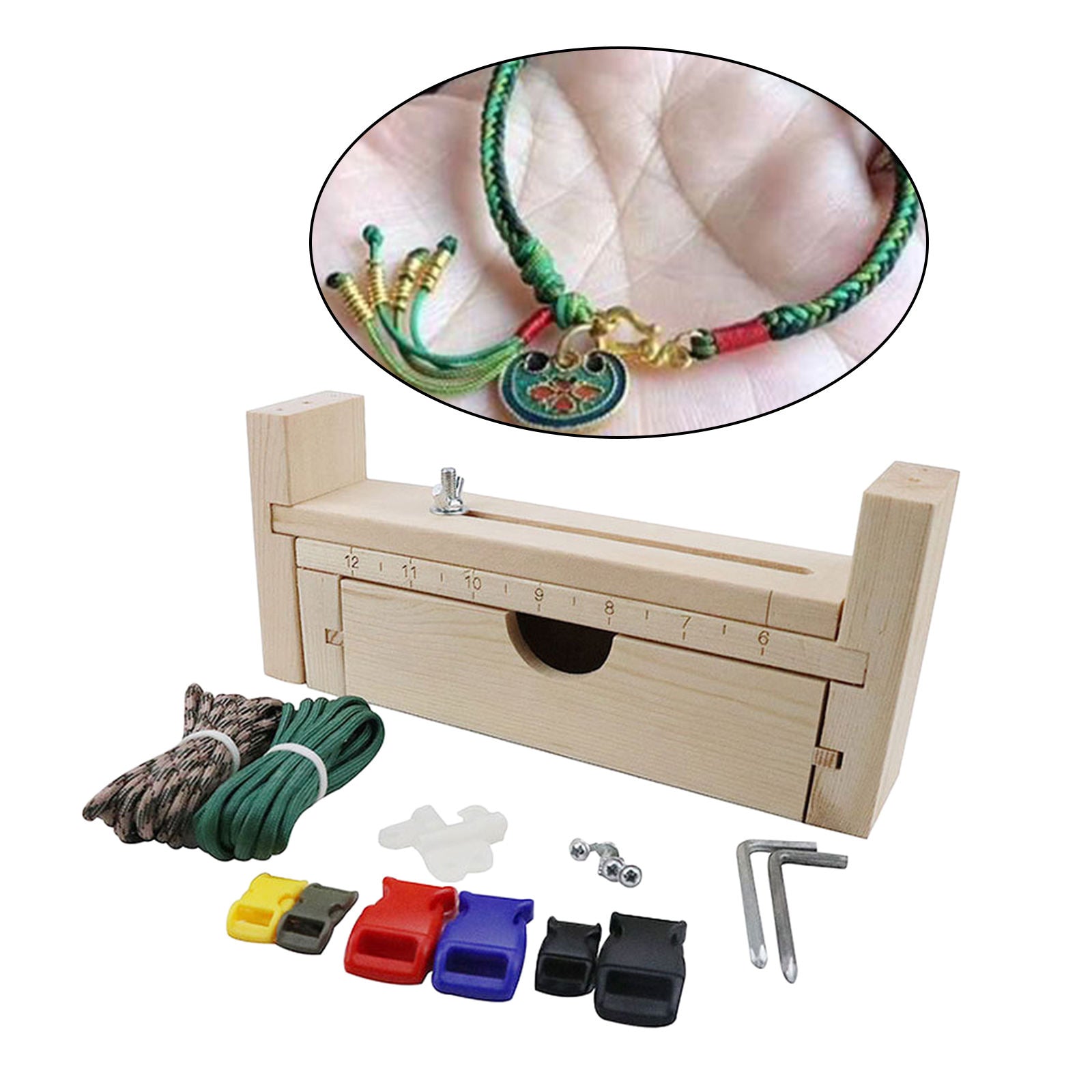 Bracelet Maker Set - Bracelet Maker, Paracord Solid Wood Knitting Weave Manual