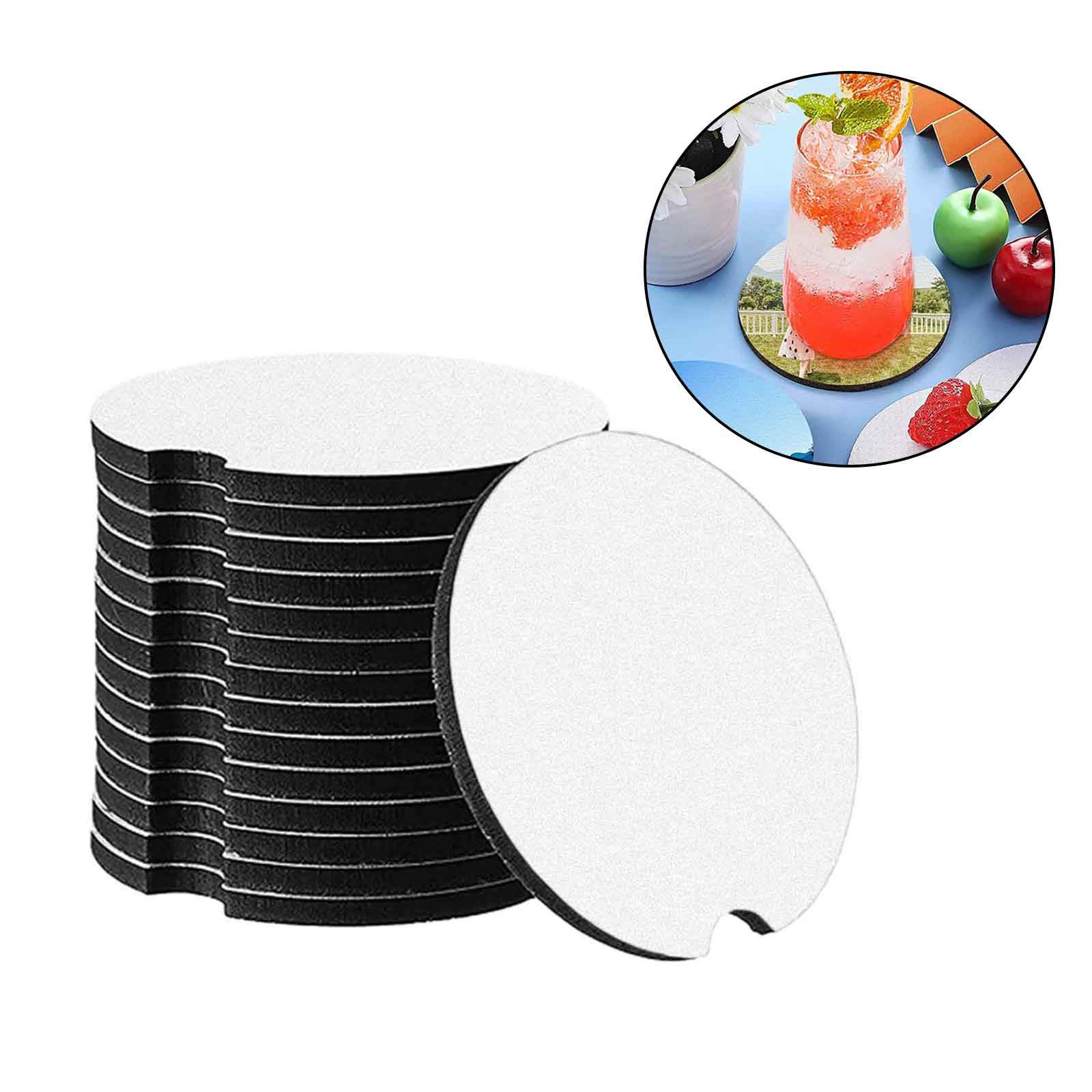 Pack of 20 White Sublimation Cooking Round Layers for Accessories Press to