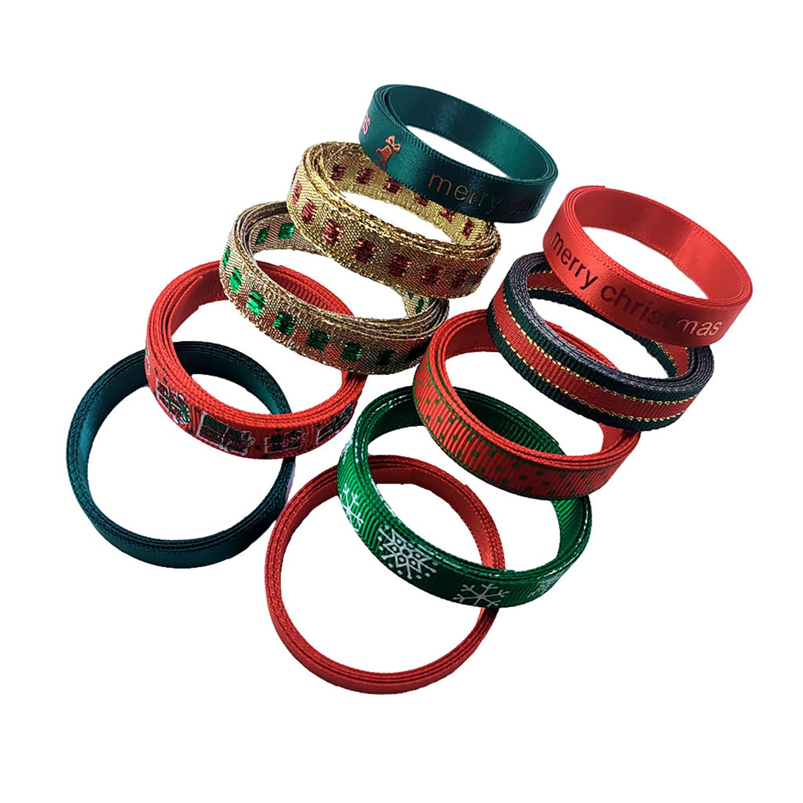 28 Pieces 4 Sizes Christmas Tape Printed for Sewing Christmas Presents