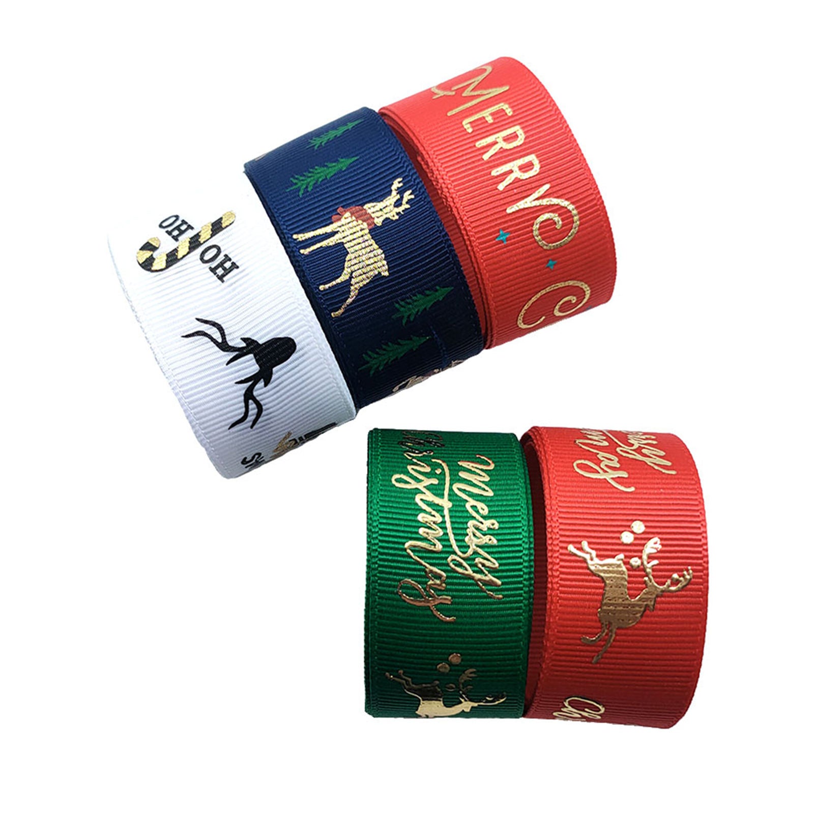 28 Pieces 4 Sizes Christmas Tape Printed for Sewing Christmas Presents