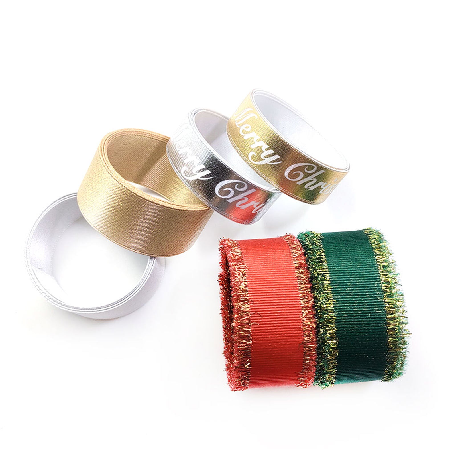28 Pieces 4 Sizes Christmas Tape Printed for Sewing Christmas Presents