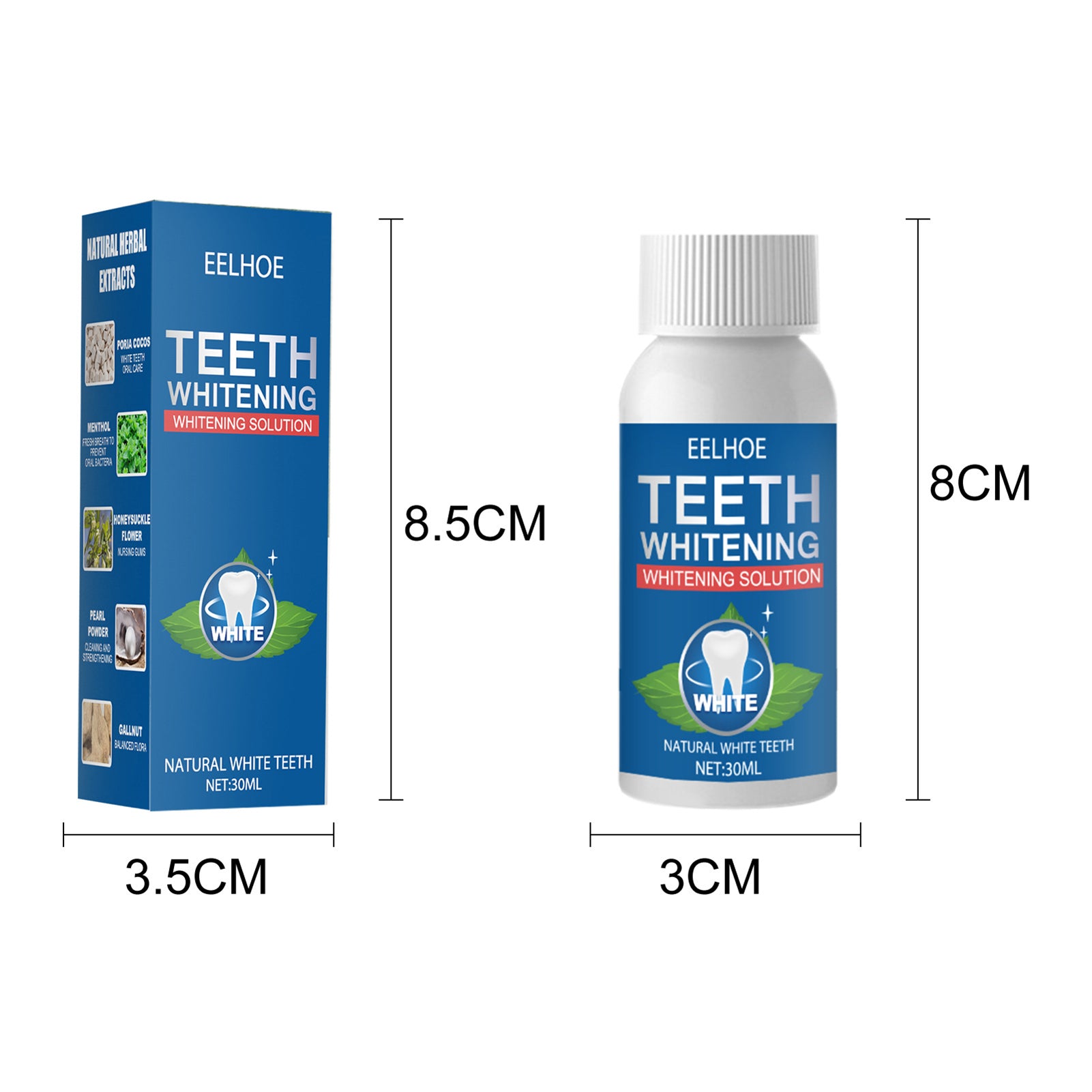 30ML Teeth Whitening Solution Fresh Breath Compact Convenient Helpful for