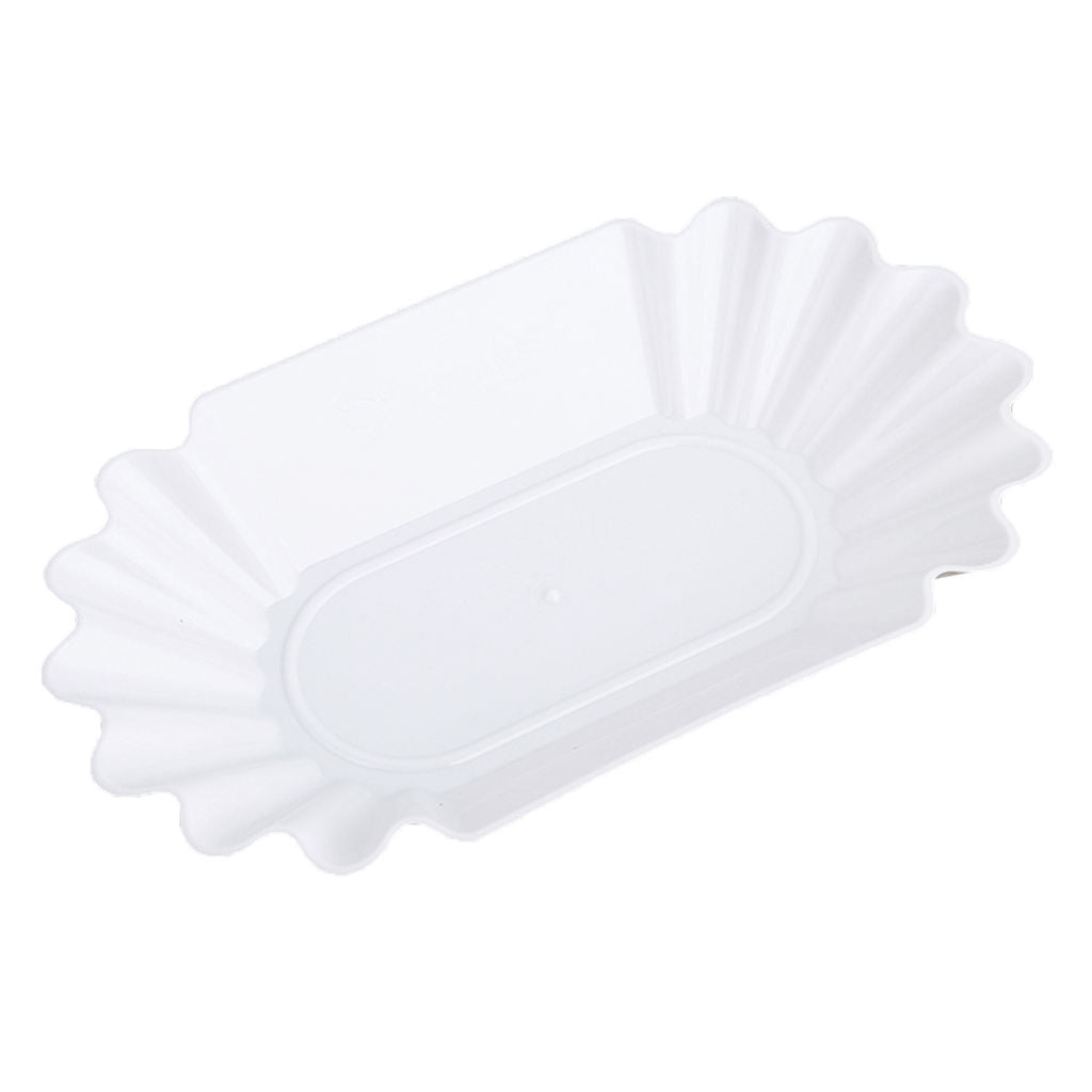 Set of 2 Plastic Plate Snack Serving Tray Oval Coffee Bean Trays Sets