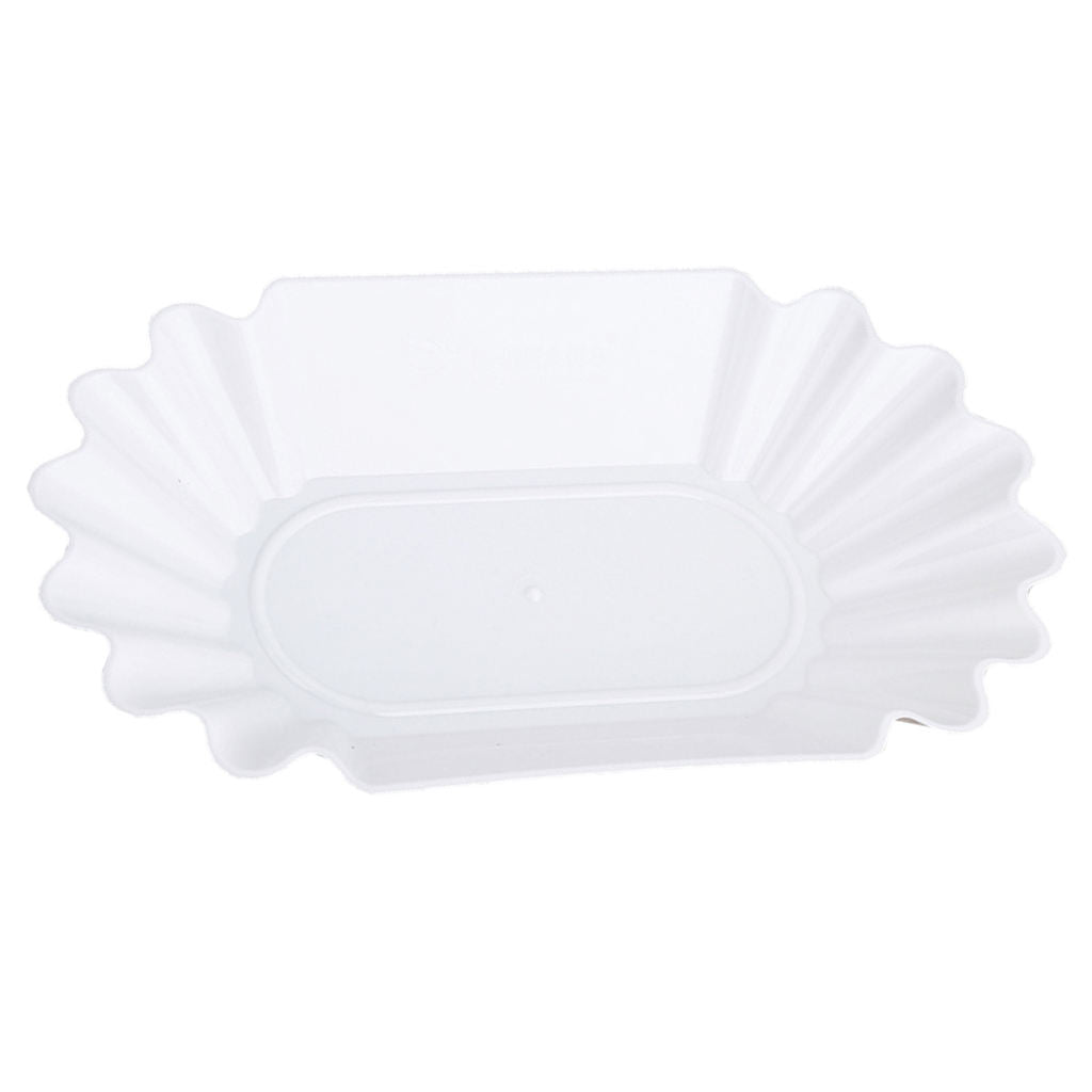 Set of 2 Plastic Plate Snack Serving Tray Oval Coffee Bean Trays Sets