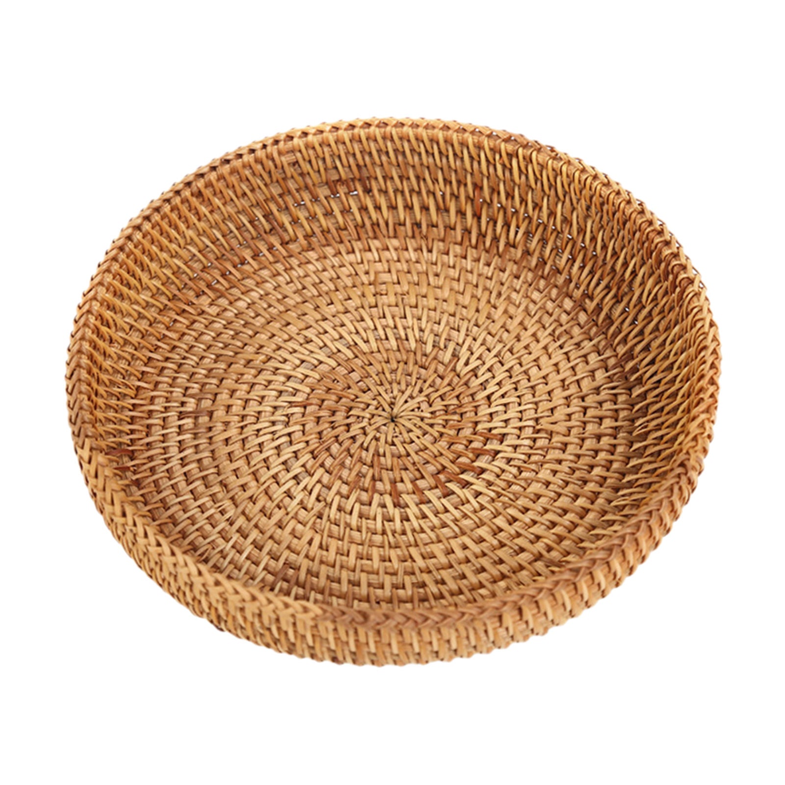 Handmade Woven Basket Tray Box for Tableware Food Fruits Container Tray
