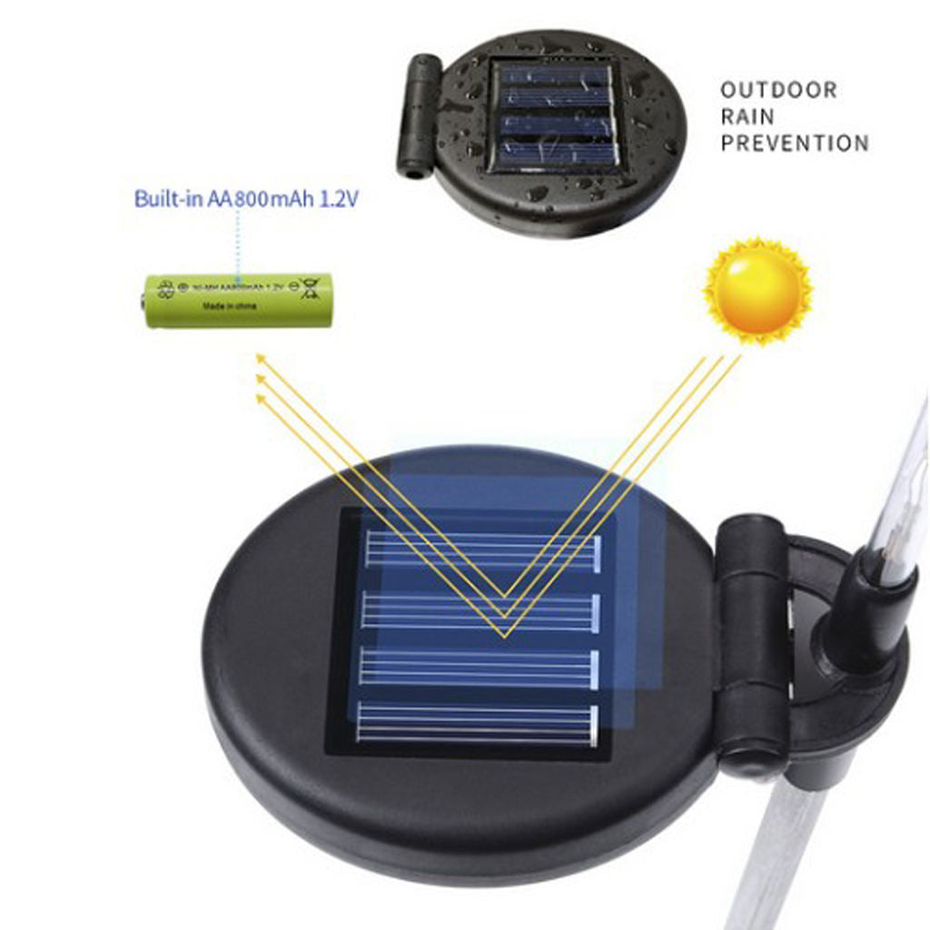Solar LED garden lamp with butterfly color change