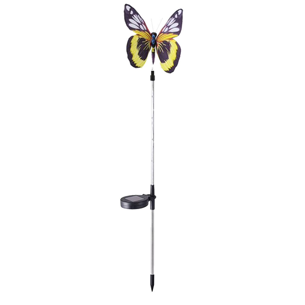 Solar LED garden lamp with butterfly color change