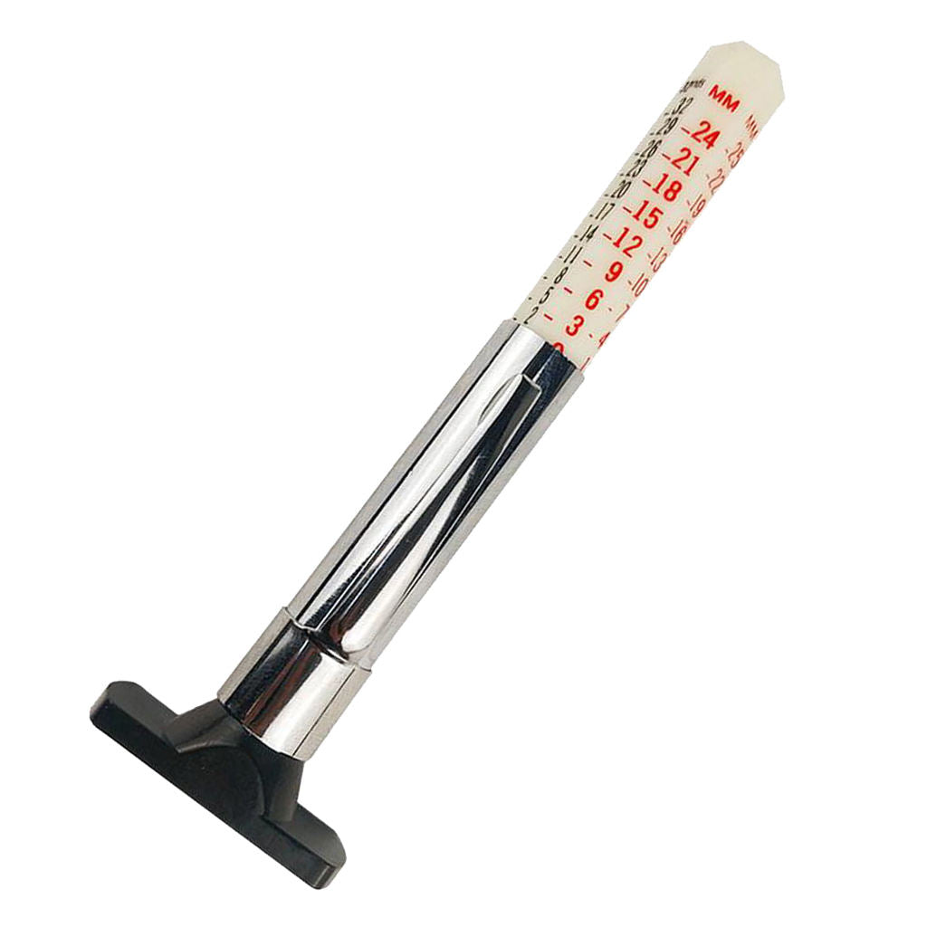 0-25mm Tire Tread Depth Gauge Metric Vehicle Tester Accessory Durable Repair