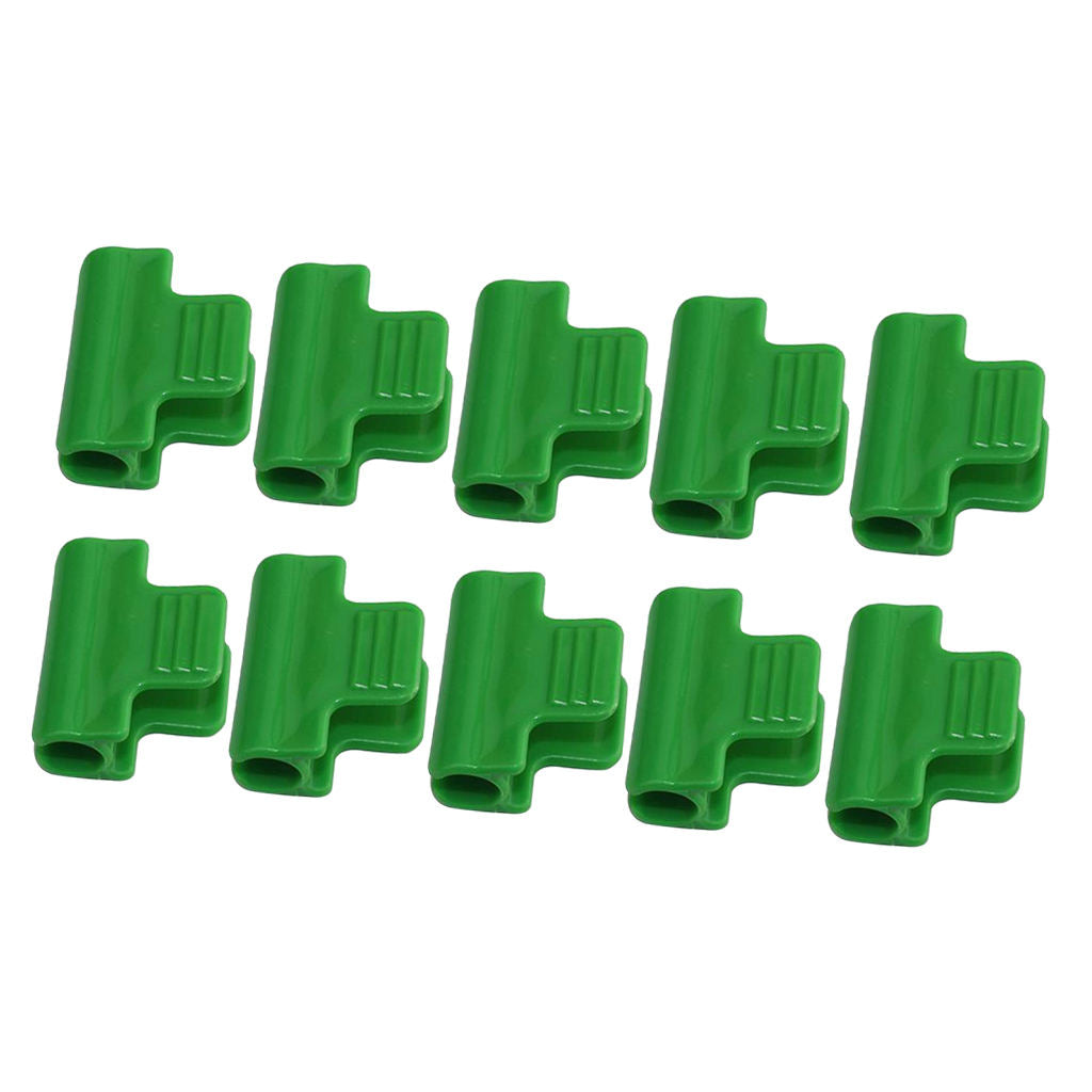 10 Pieces Plastic Pipe Clamps for 11mm/0.43inch Stakes Greenhouse Accessory