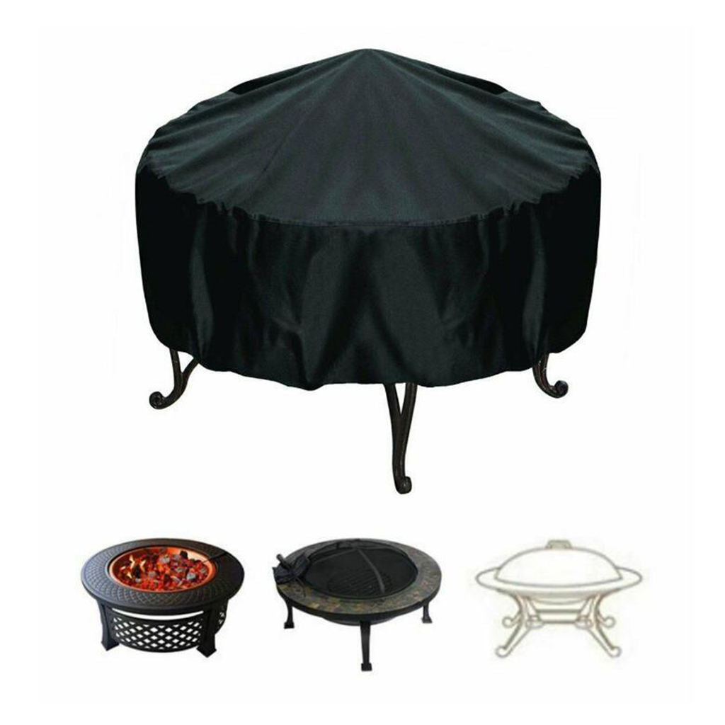 30" Round Wood Burning Fire Pit Cover for Outdoor Garden Patio BBQ Grill Stove