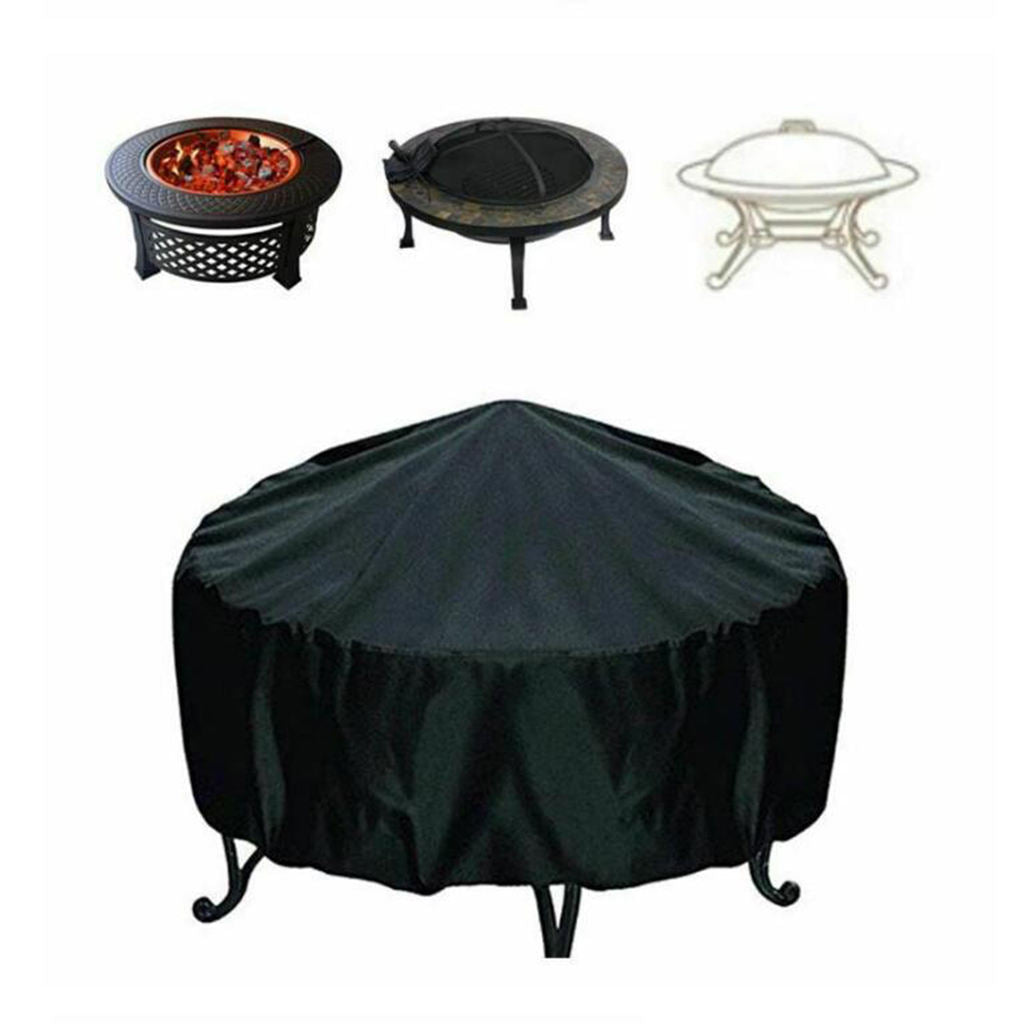30" Round Wood Burning Fire Pit Cover for Outdoor Garden Patio BBQ Grill Stove