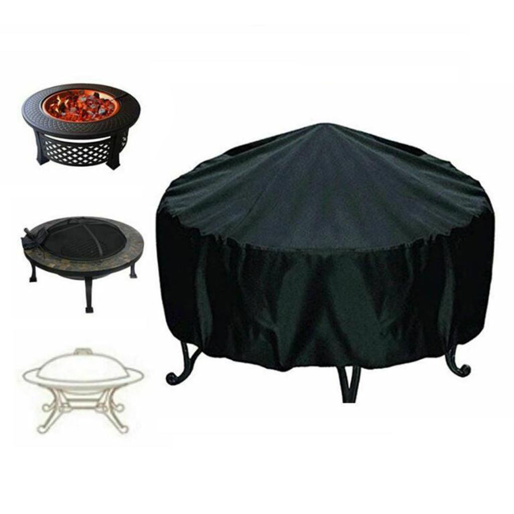 30" Round Wood Burning Fire Pit Cover for Outdoor Garden Patio BBQ Grill Stove