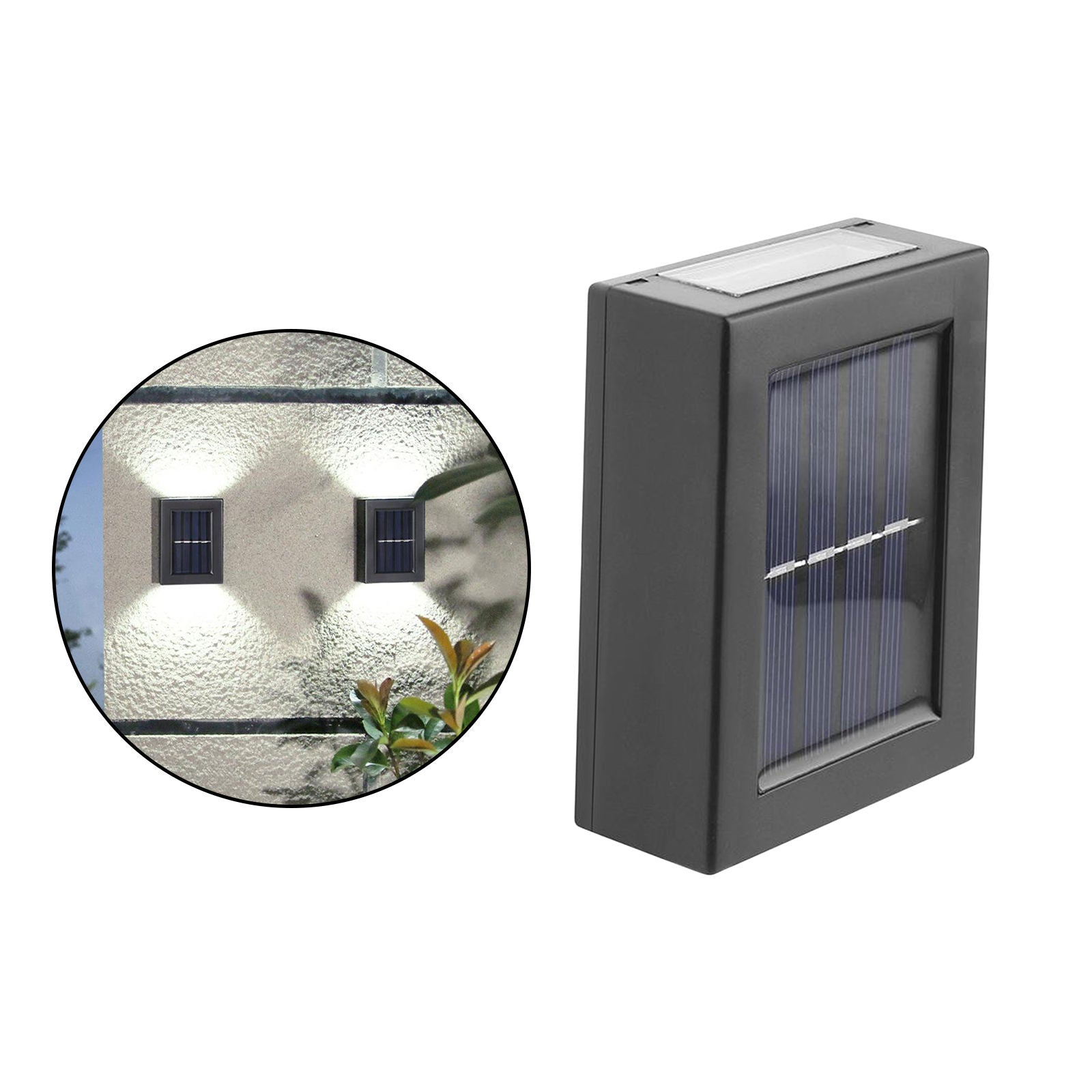 LED Solar Power Wall Light Waterproof Outdoor Garden Fence Lamp White