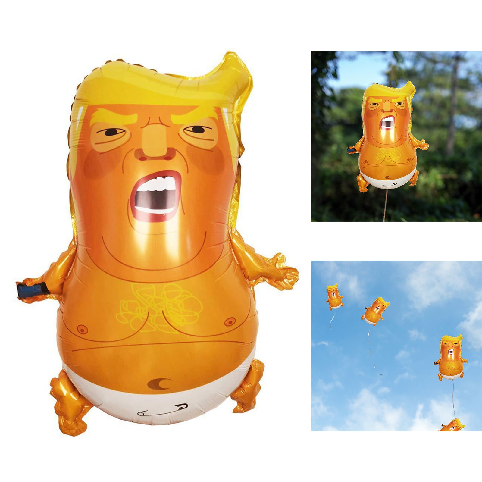 1pc Funny Angry Trump Balloon Floating Aluminum Foil Party Pinata Gag Gifts