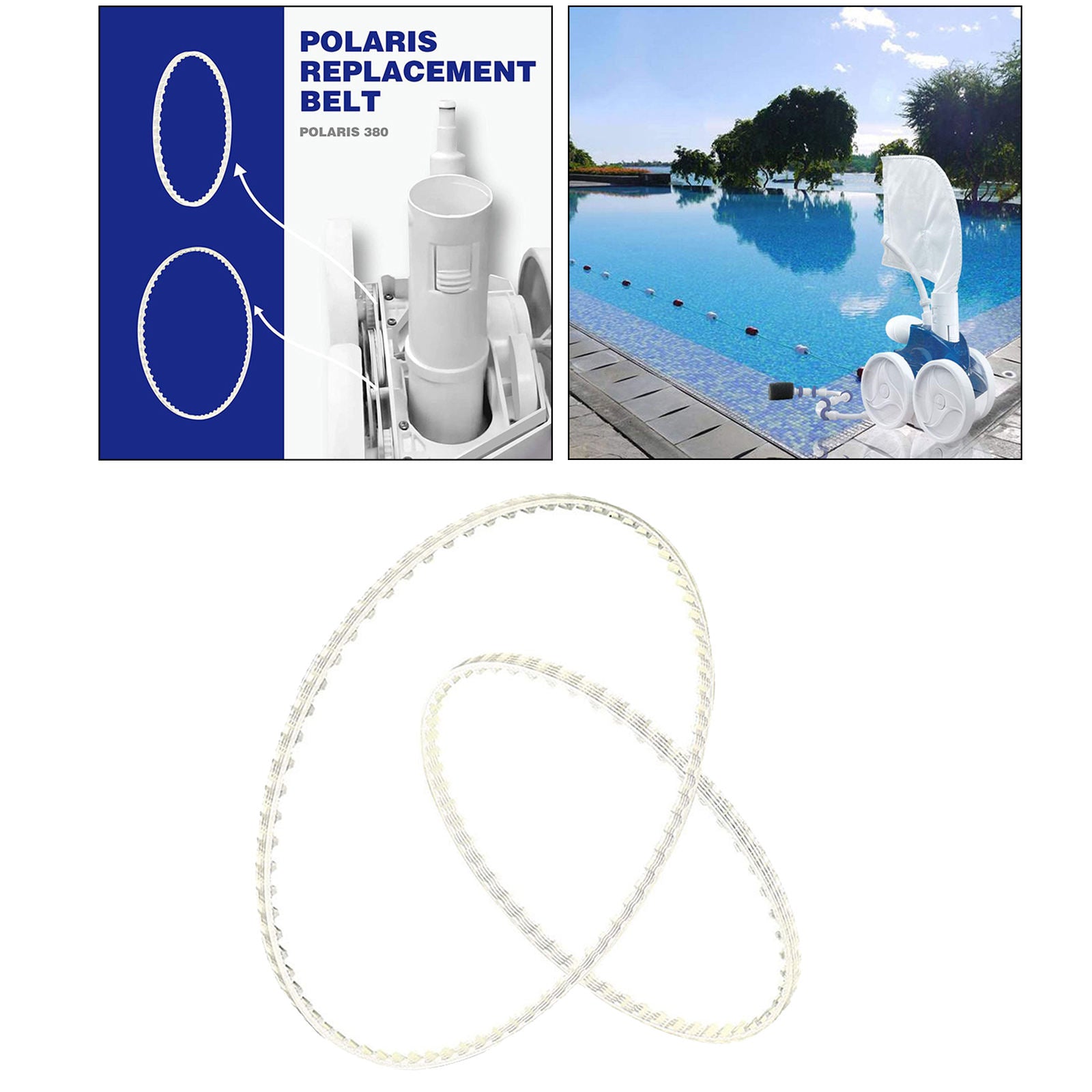 2 Pieces Belt 9-100-1017 for Polaris 360 380 Summer Pool Cleaner Parts